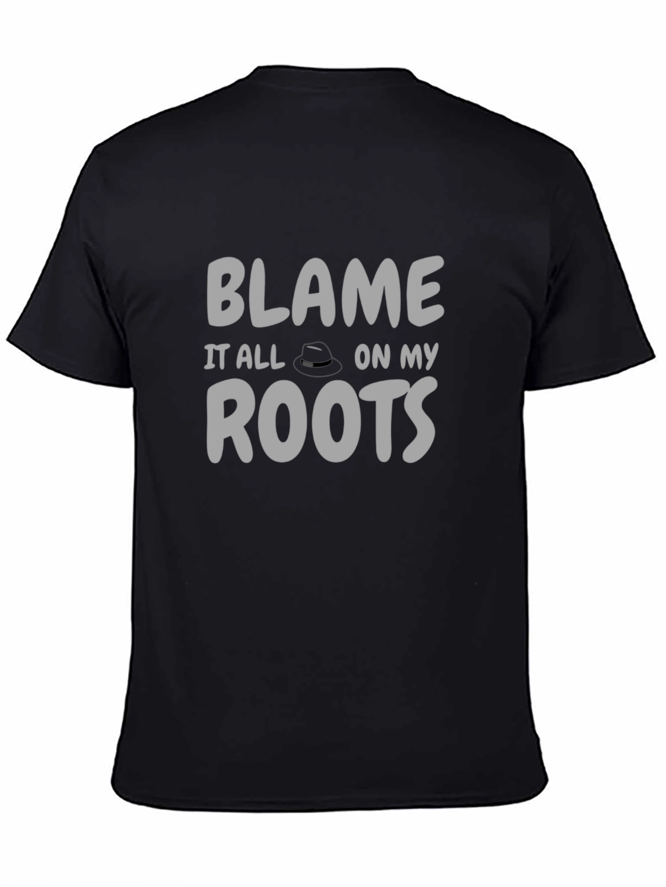 Black Blame It On My Roots Graphic T-Shirt view 4