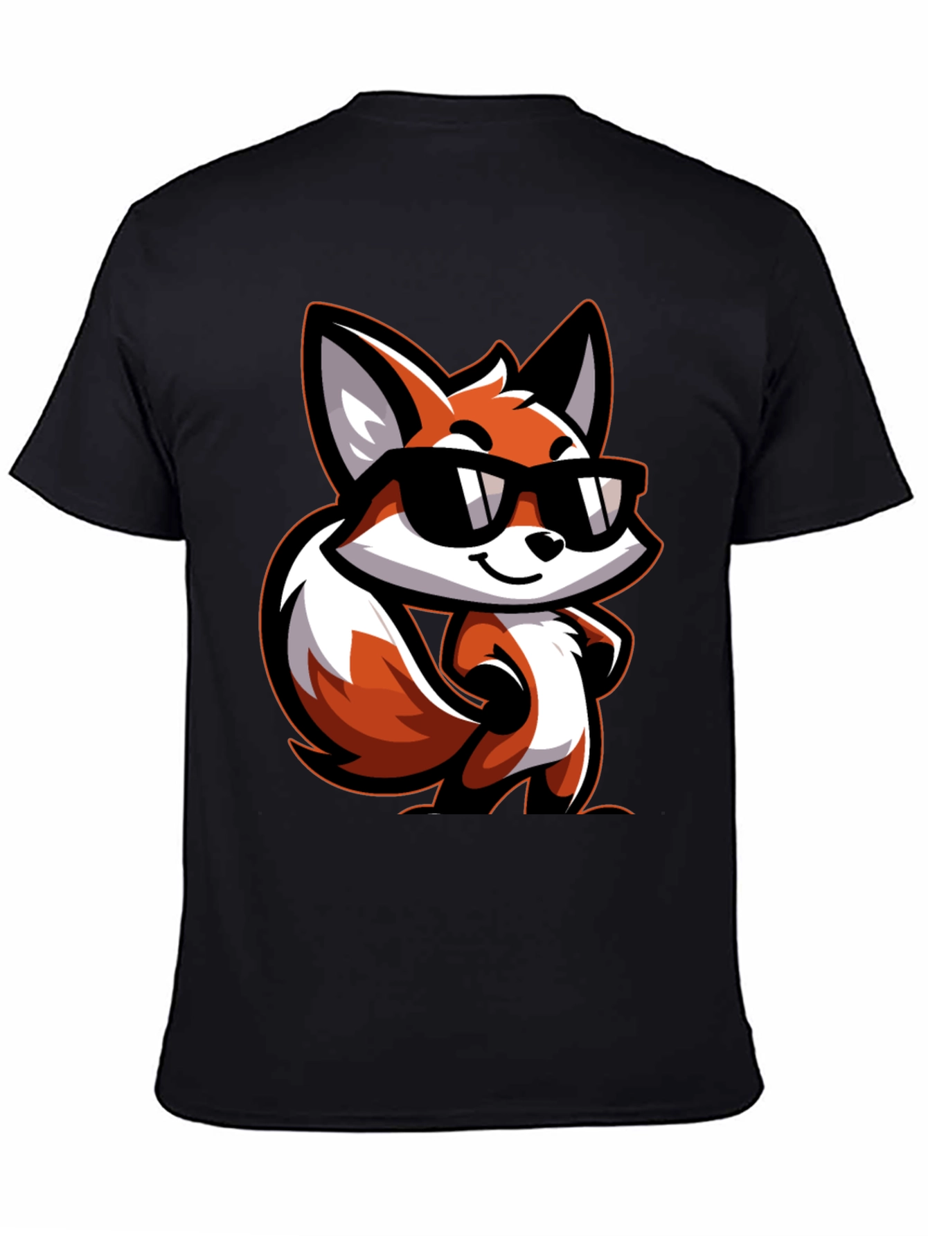 Cool Fox Graphic Tee - Black T-Shirt - 4
