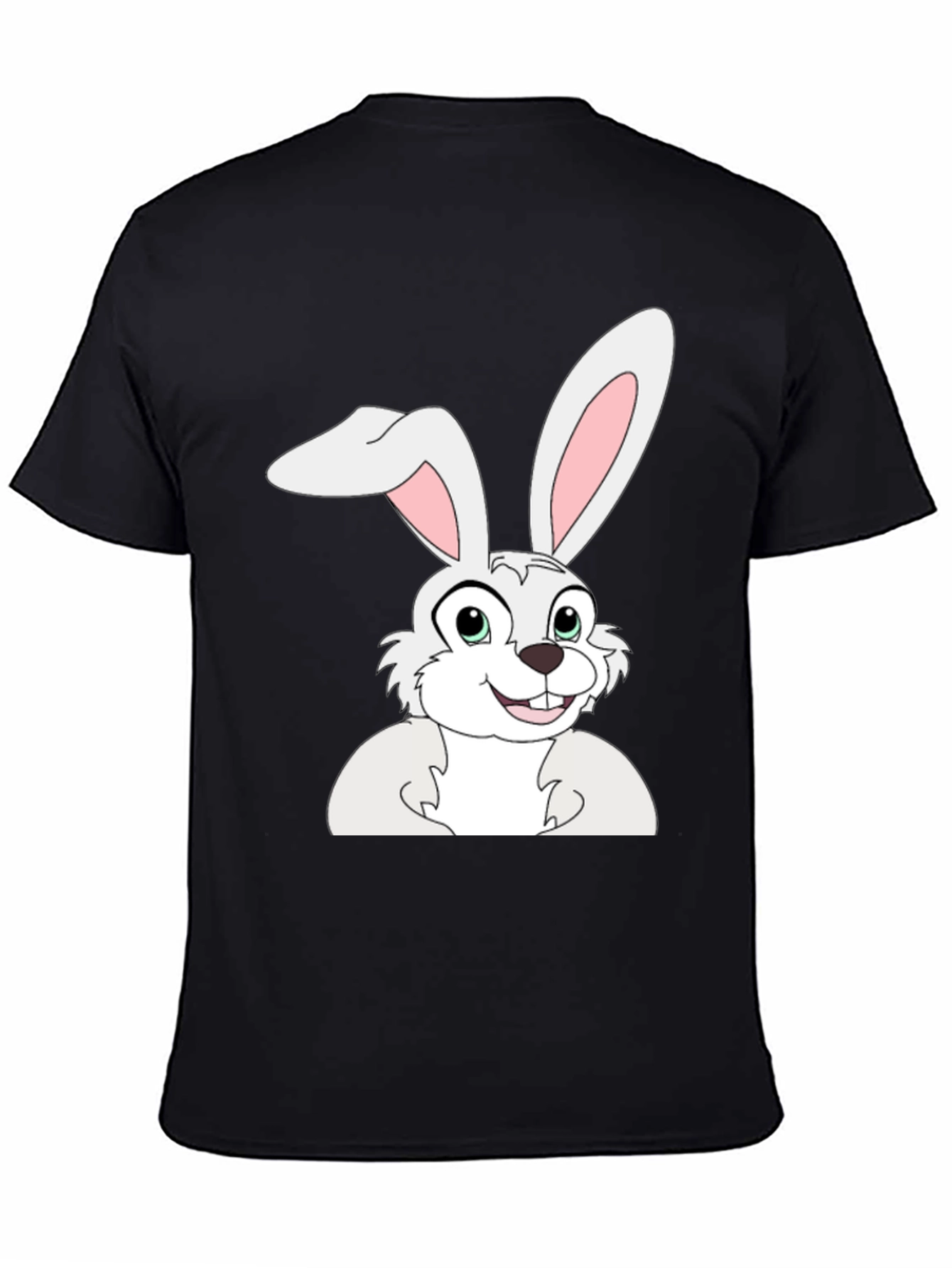 Black Bunny Graphic Black T-Shirt view 4