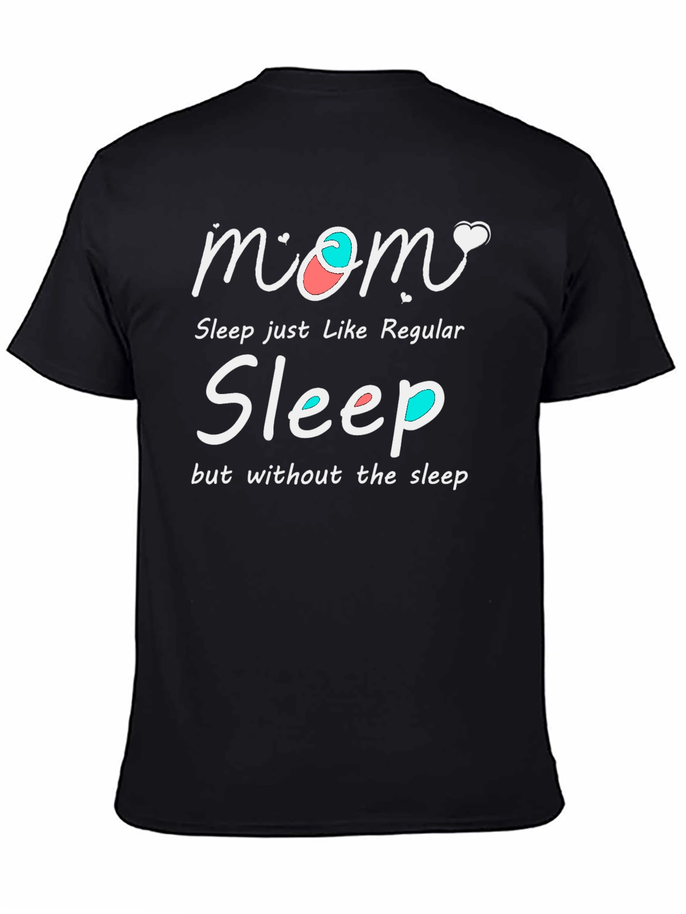 Black Mom Sleep Funny Graphic T-Shirt view 4
