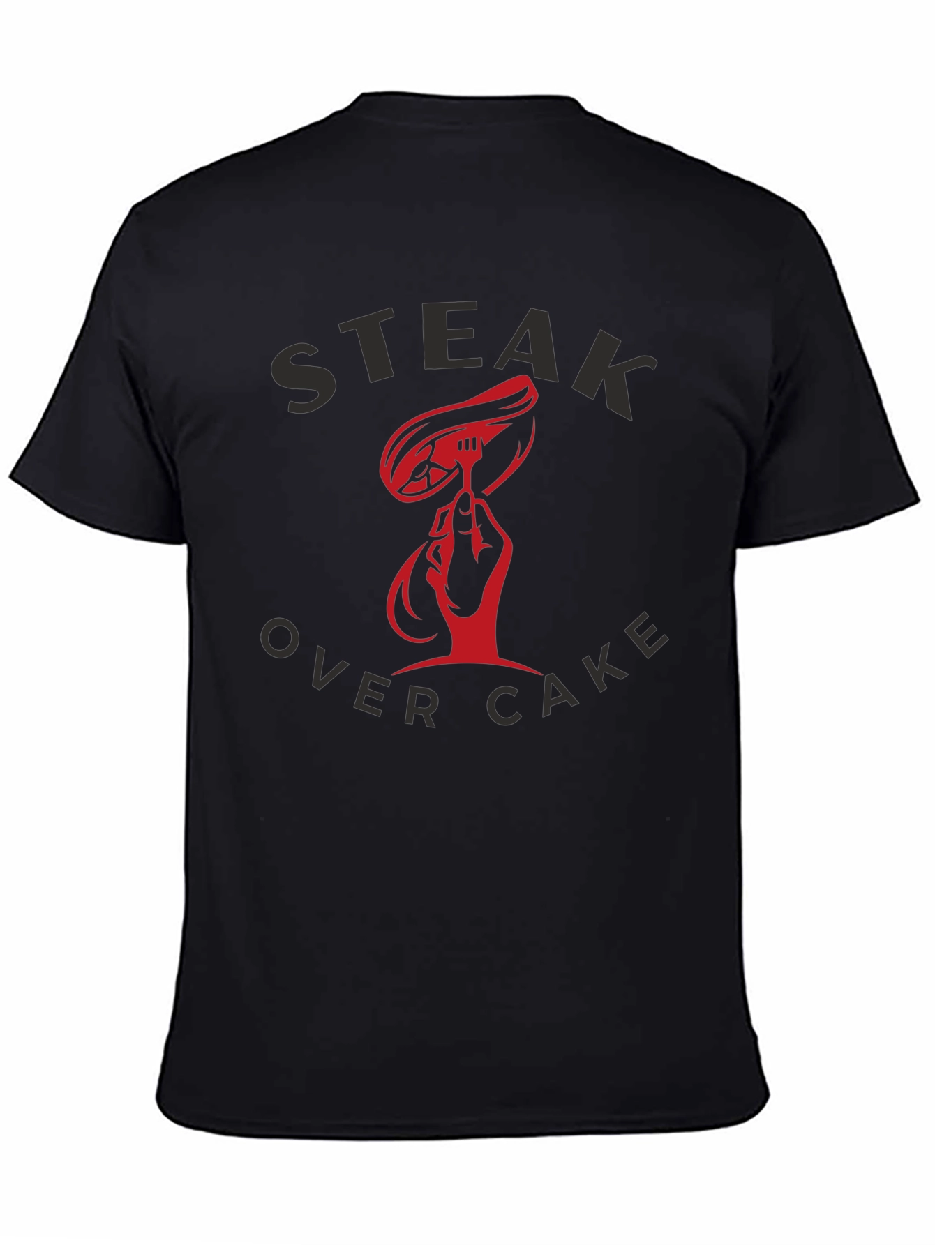 Black Steak Over Cake Graphic T-Shirt - Black view 4