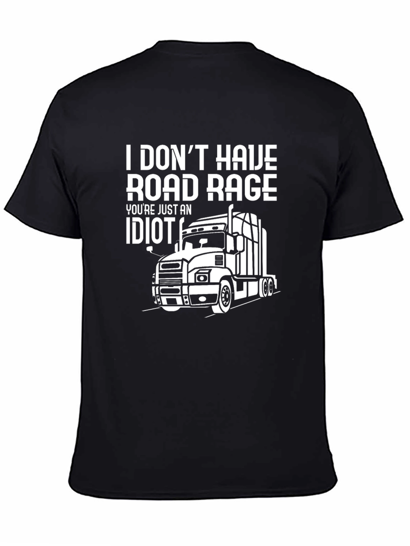 Black Road Rage Trucker T-Shirt - Funny Driver Tee view 4