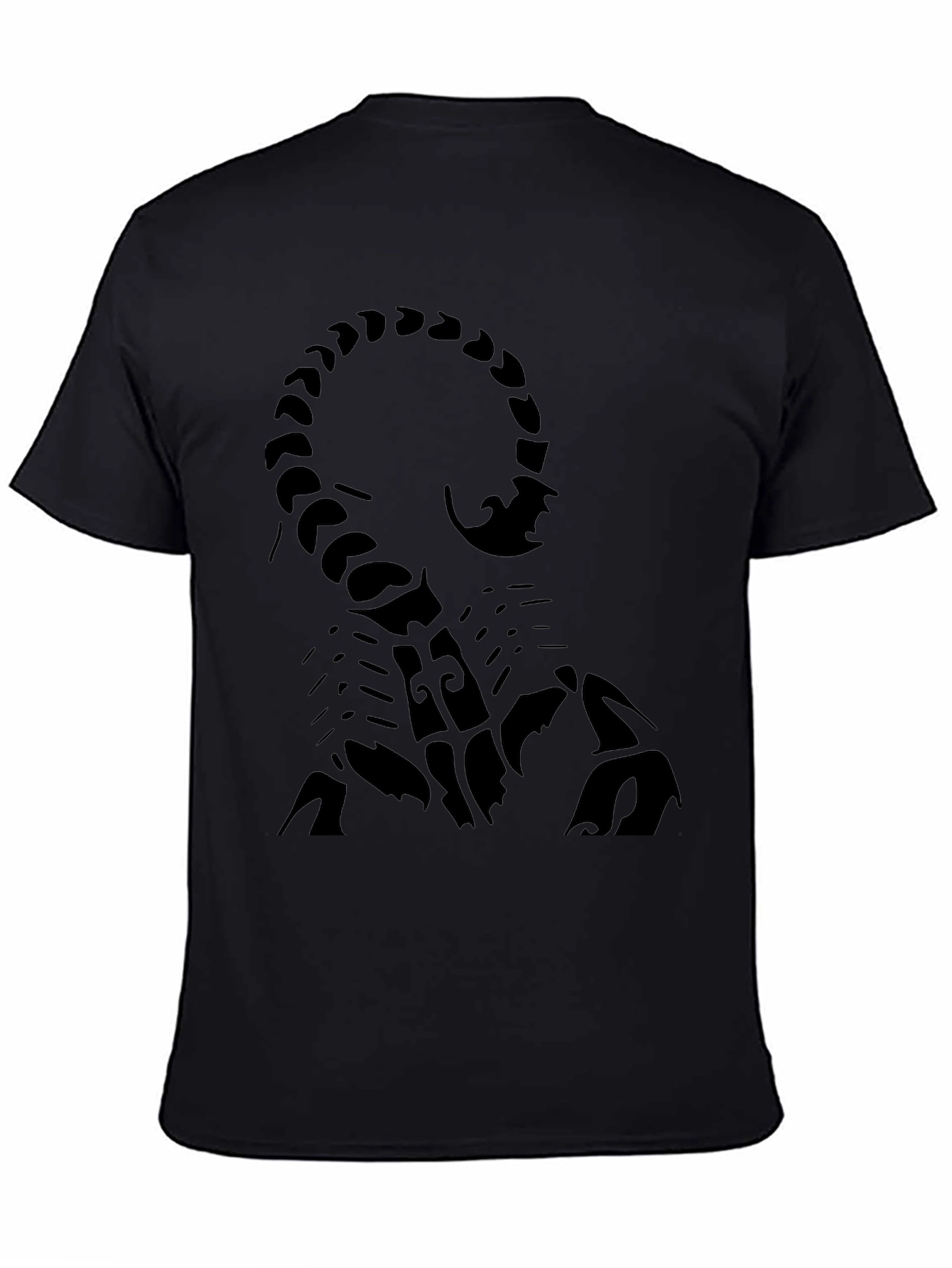 Black Black Scorpion Graphic Tee - Men's Casual T-Shirt view 4