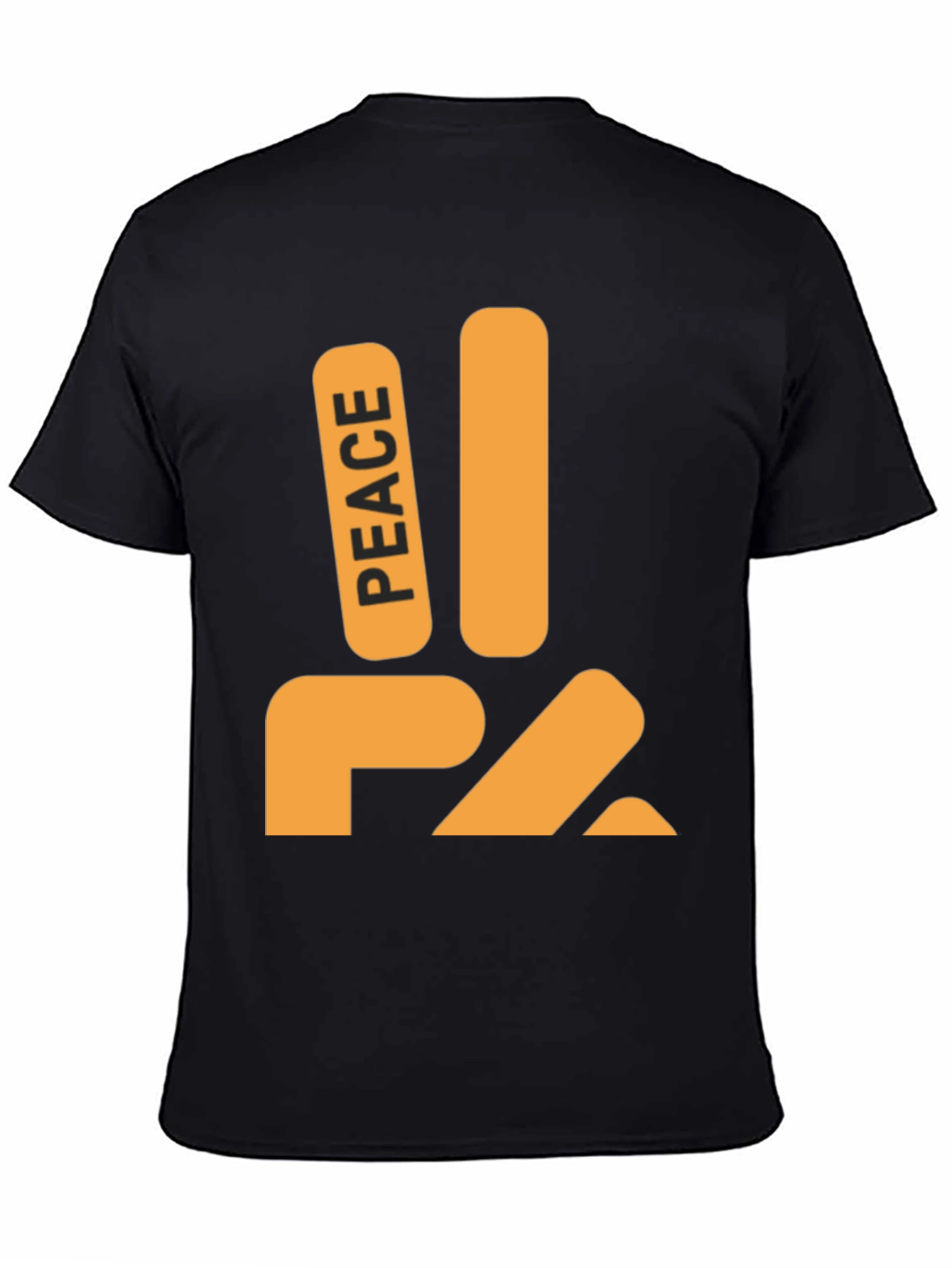 Black Peace Sign Graphic Tee - Stylish Comfort view 4