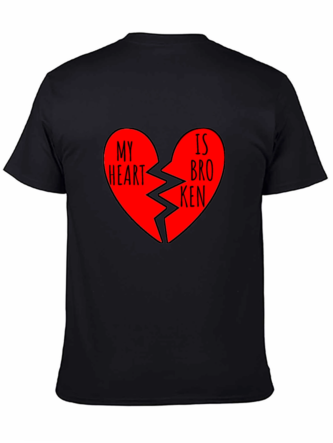 Black My Heart is Broken Graphic T-Shirt view 4