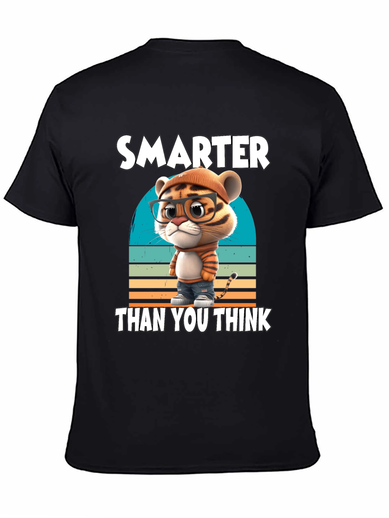Black Smarter Than You Think Graphic Tee view 4