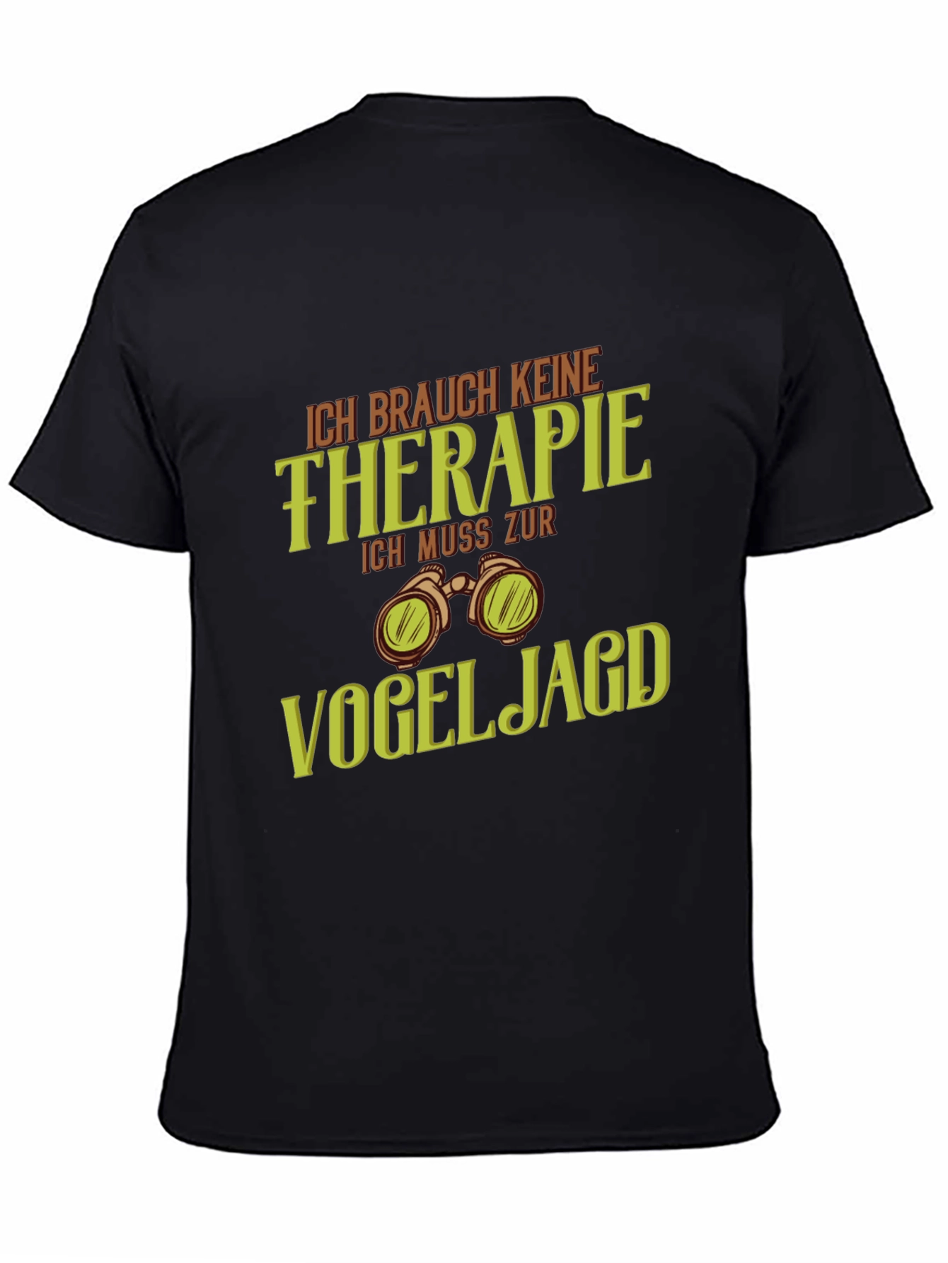 Black Bird Watching T-Shirt - No Therapy Needed view 4