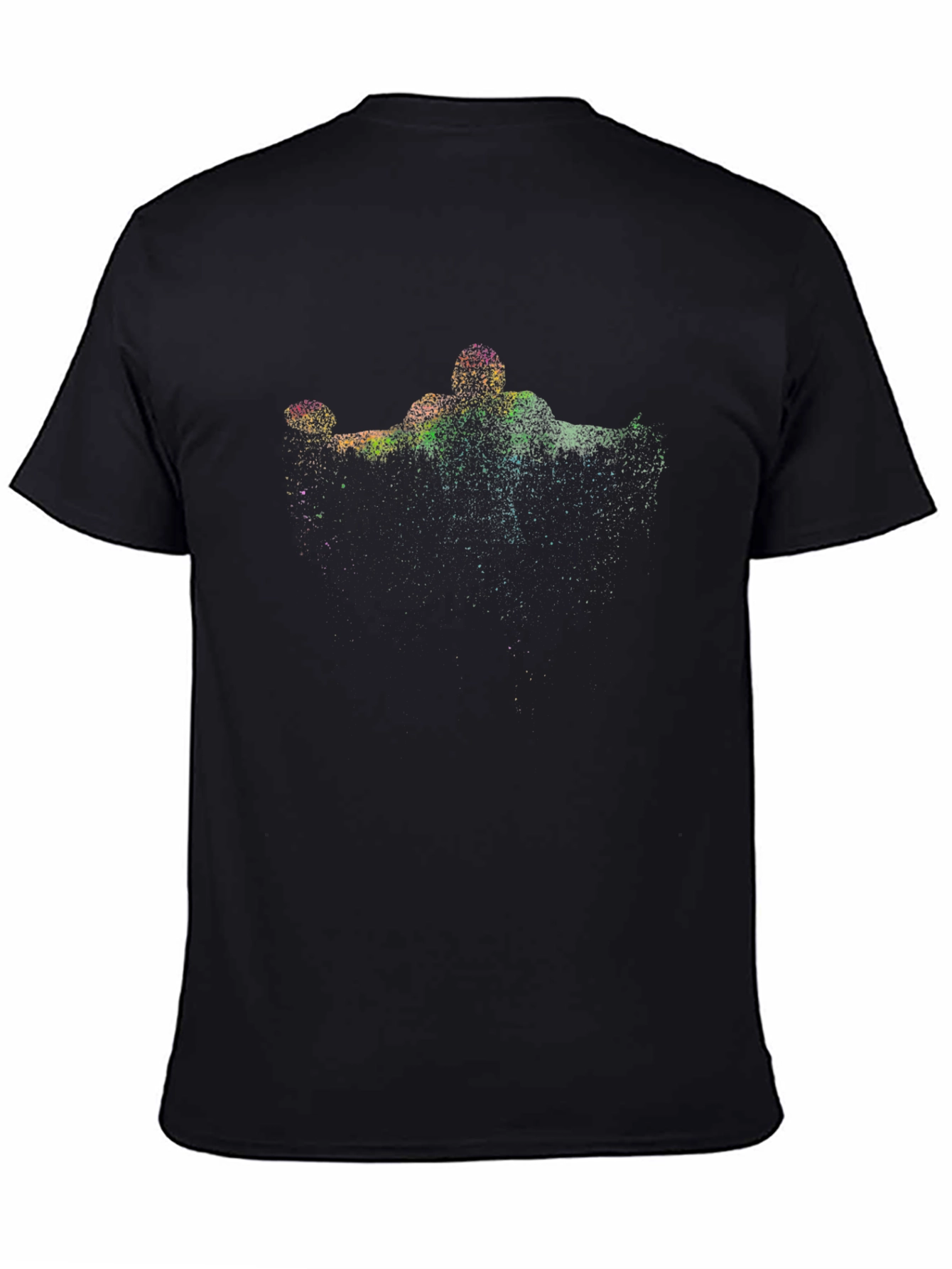 Black Abstract Sports Graphic Black T-Shirt view 4
