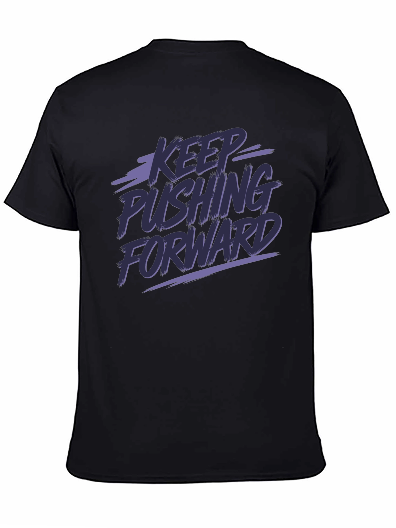 Black Keep Pushing Forward Graphic Tee view 4