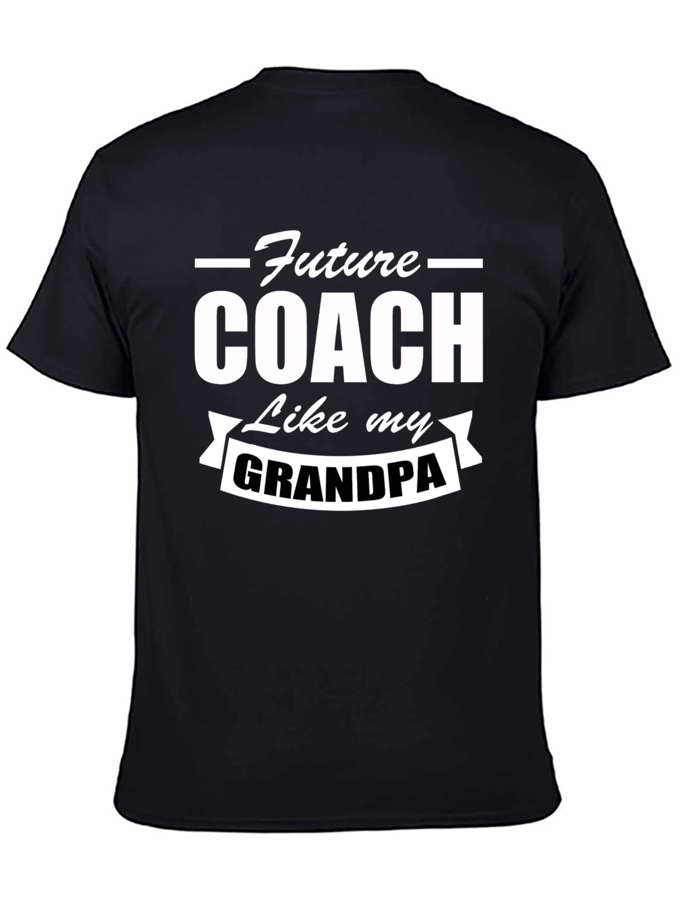 Black Future Coach Like My Grandpa Black T-Shirt view 4