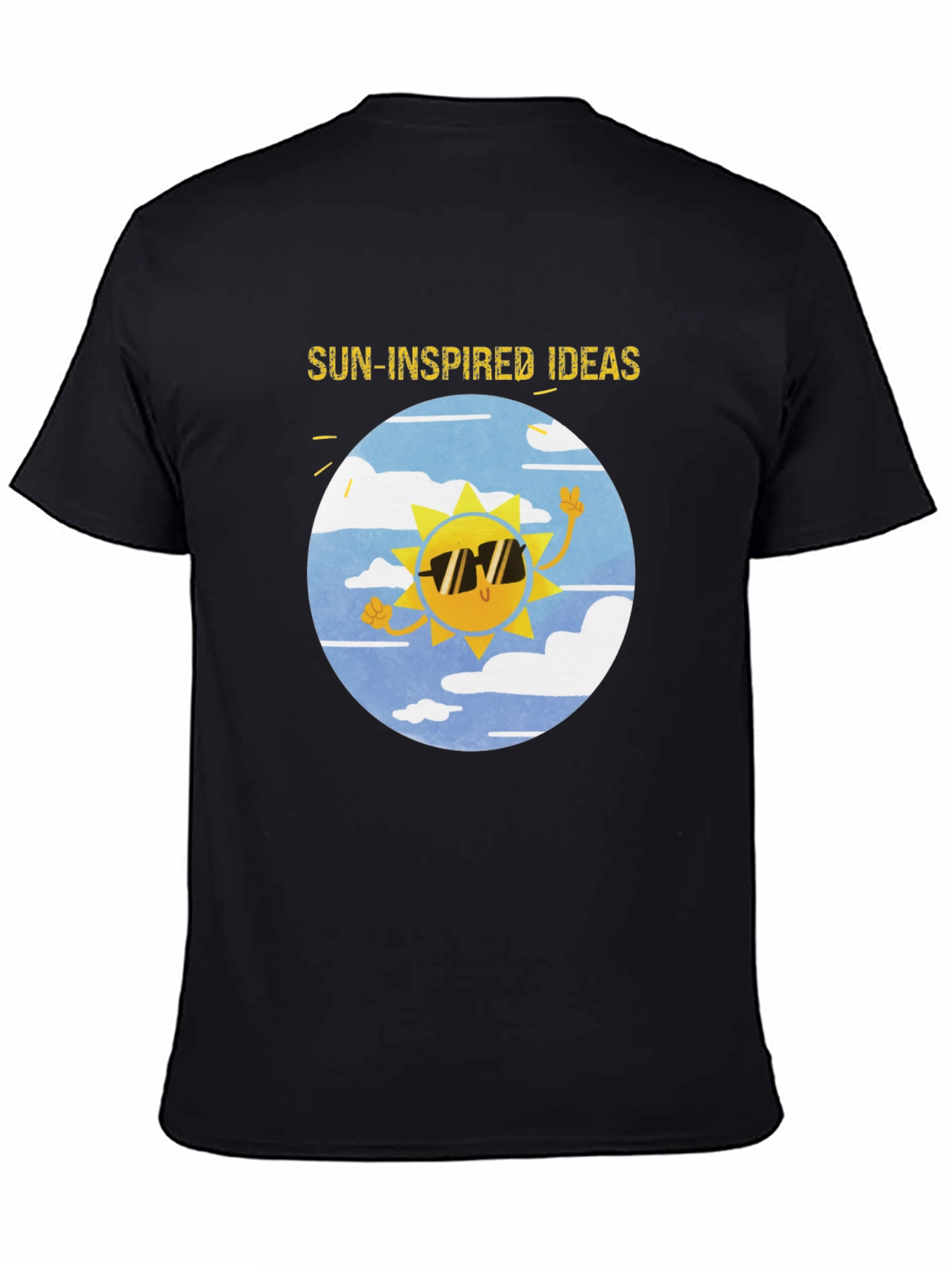 Black Sun-Inspired Ideas Black Graphic Tee view 4