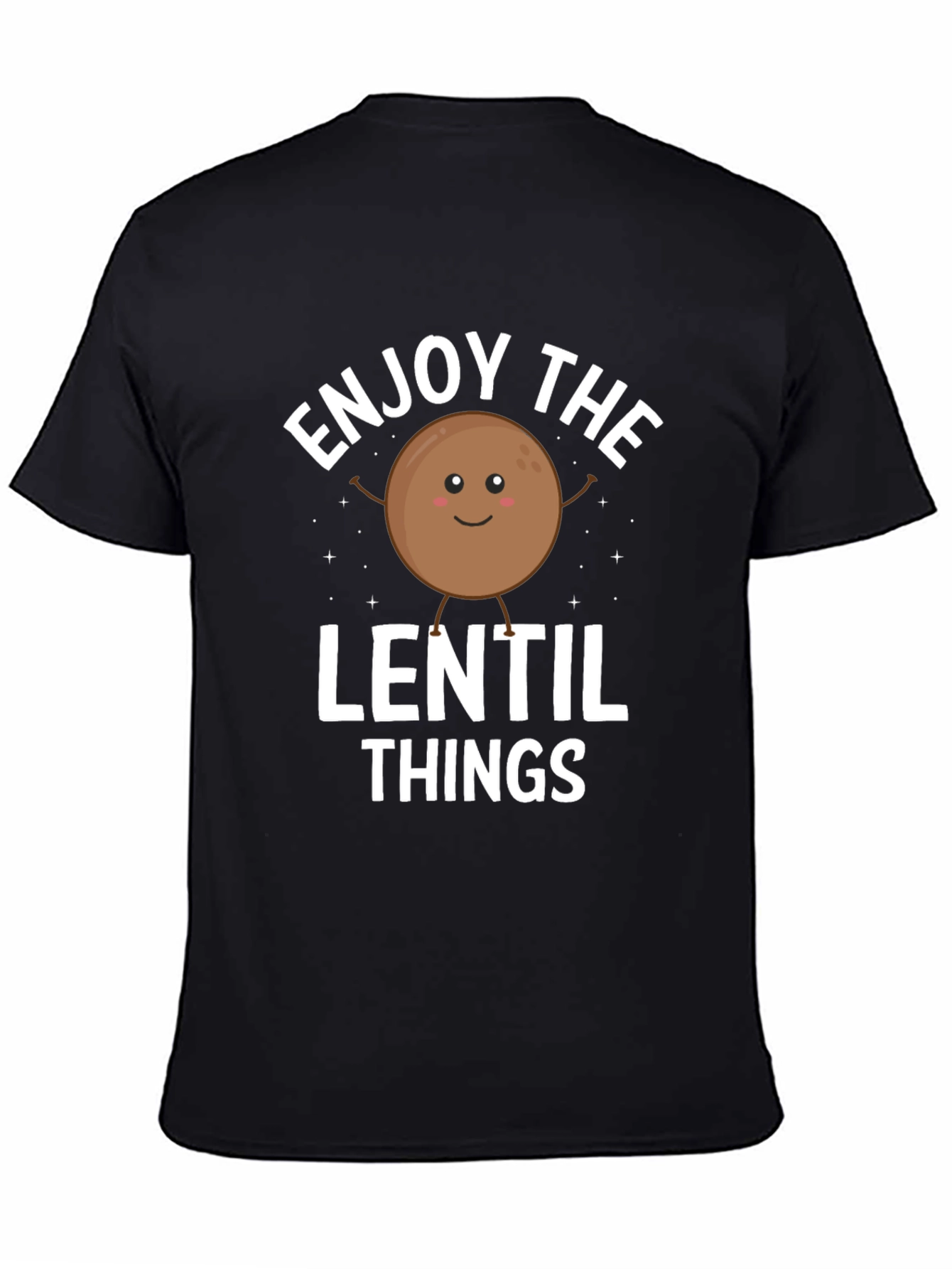 Black Enjoy the Lentil Things Black Graphic Tee view 4