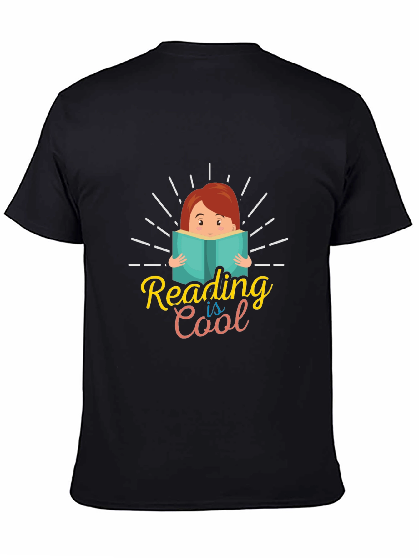 Black Reading is Cool T-Shirt: Unisex Graphic Tee view 4