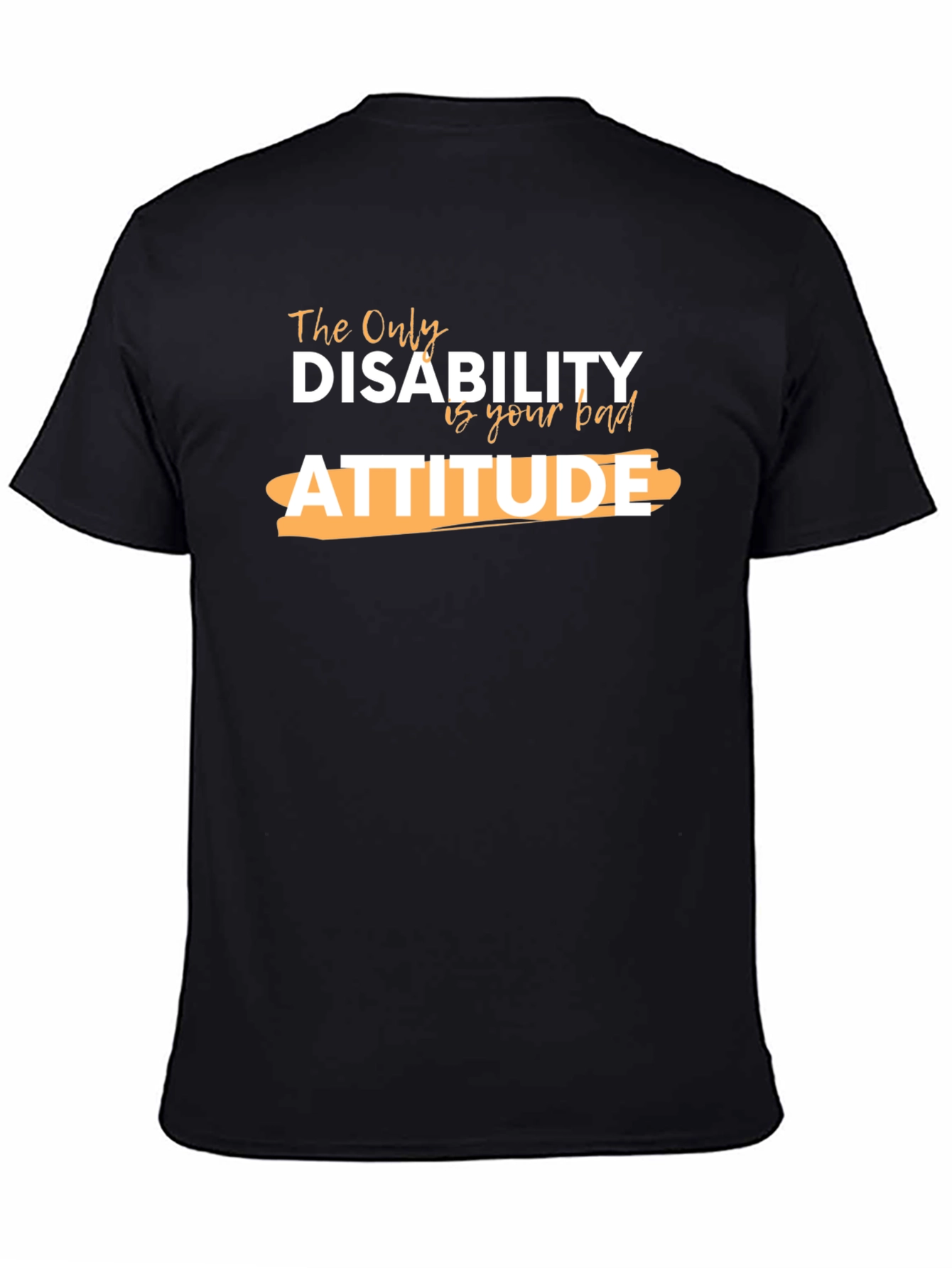 Black Attitude Graphic Tee - Inspirational Design view 4