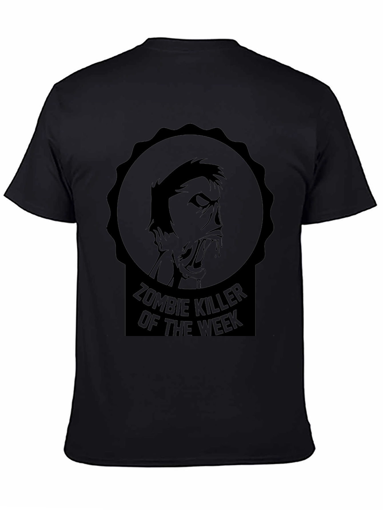 Black Zombie Killer T-Shirt - Black Graphic Tee view 4