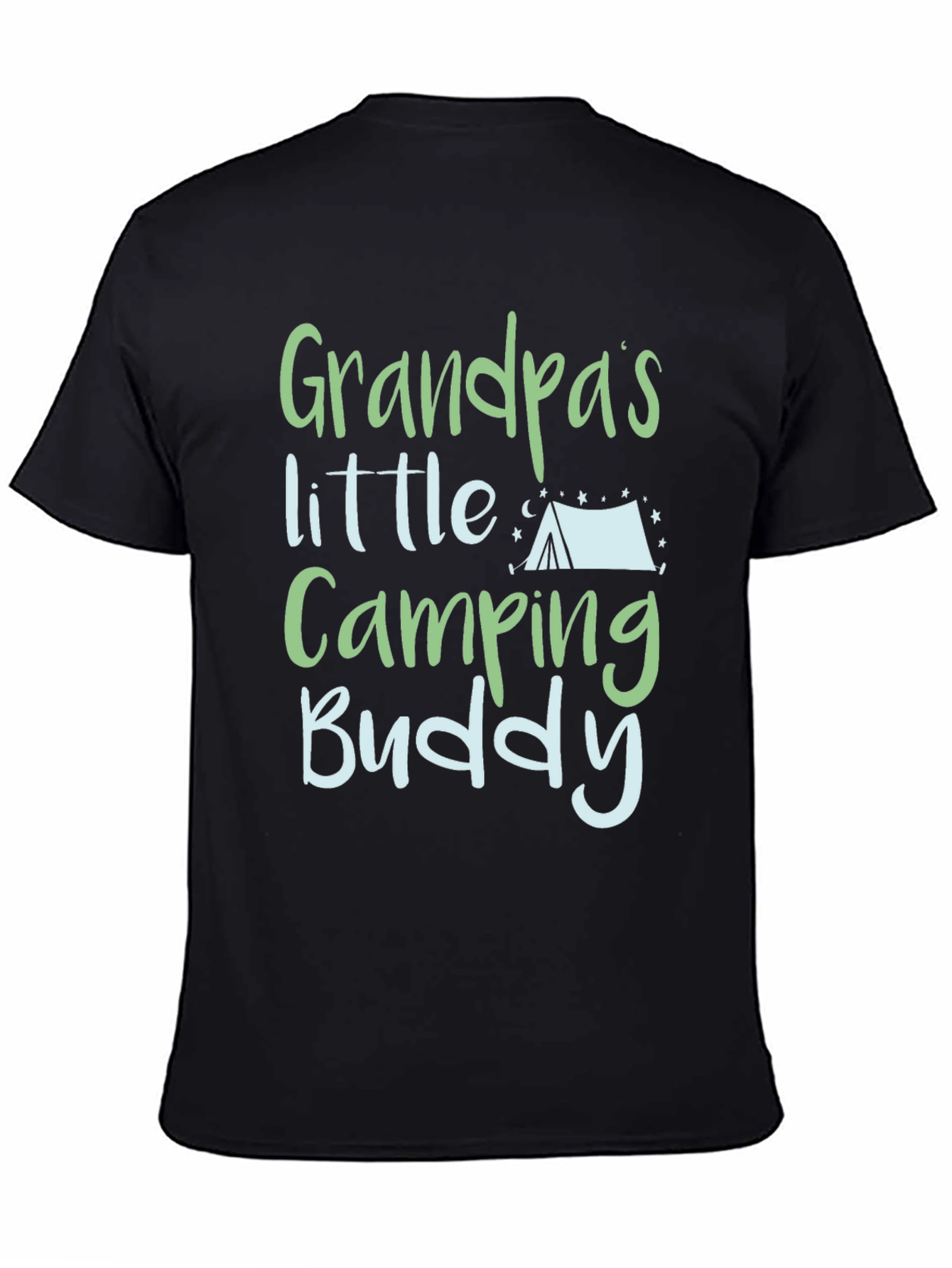 Black Grandpa's Little Camping Buddy T-Shirt view 4