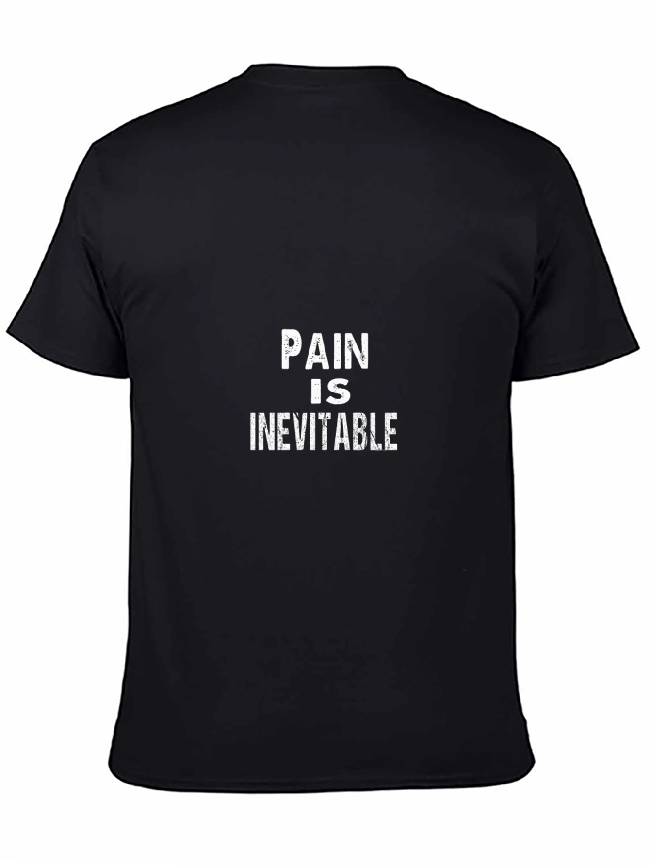 Black Pain Is Inevitable Black Graphic Tee view 4
