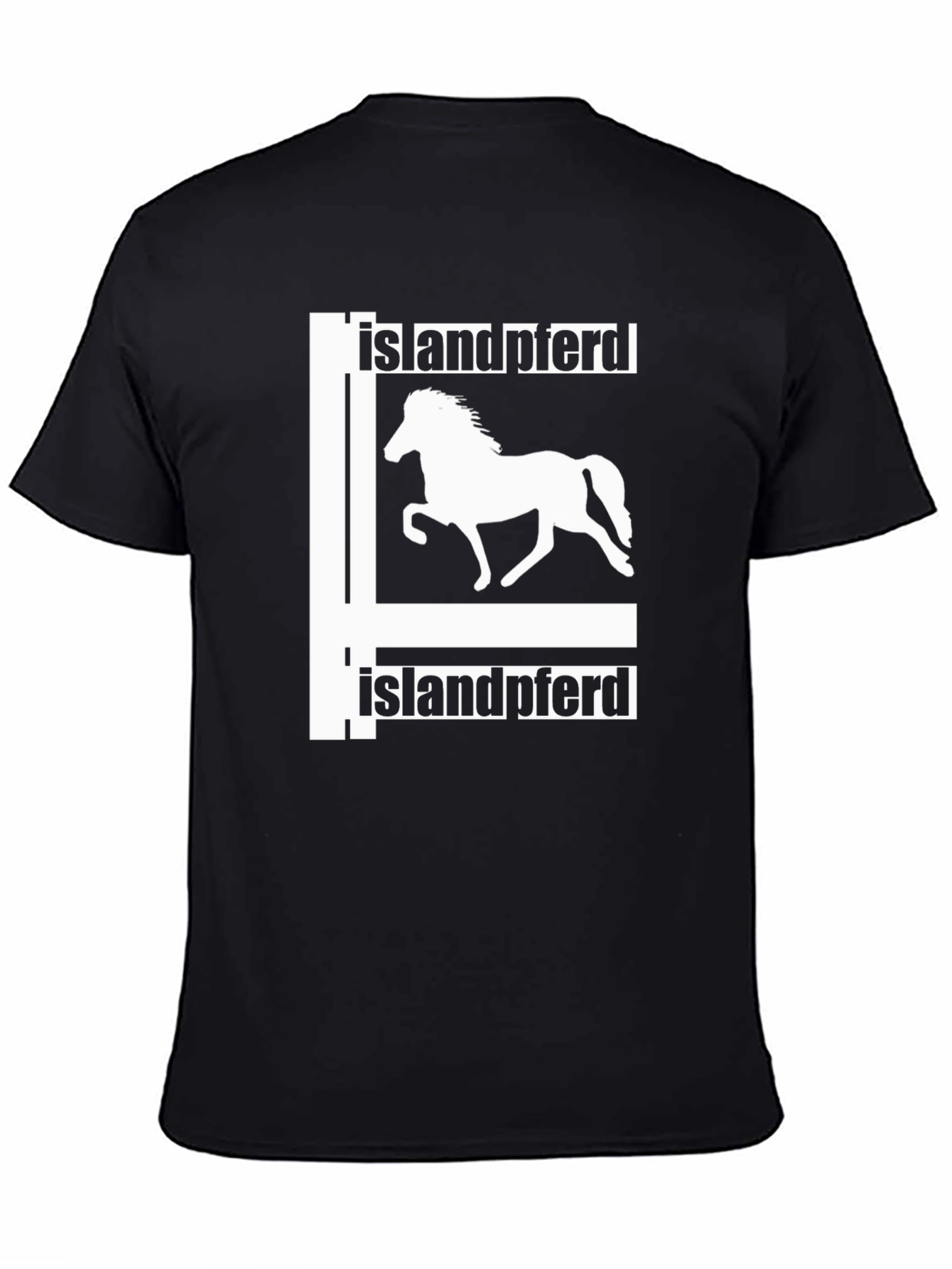 Islandpferd Horse T-Shirt - Black Graphic Tee - 4