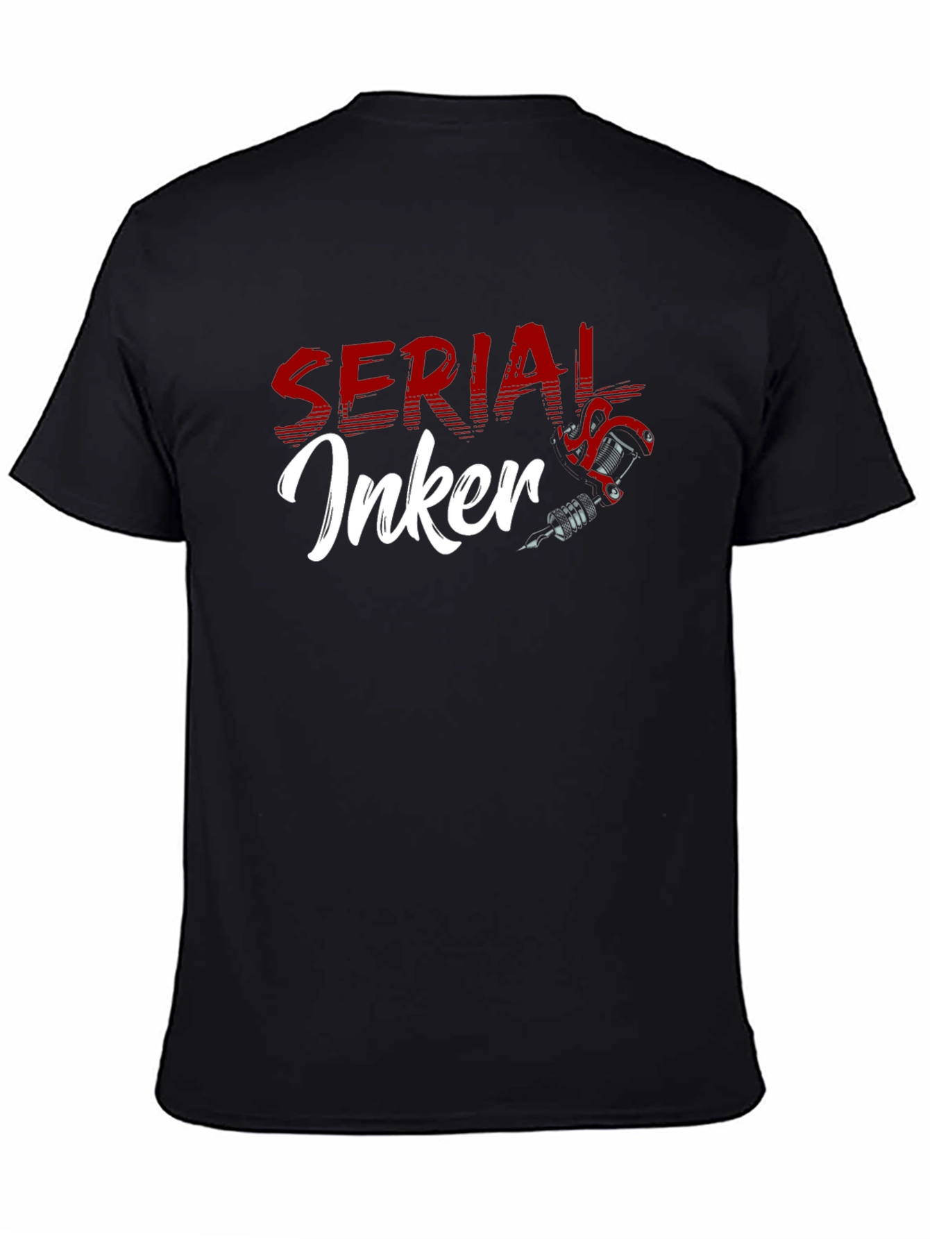 Black Serial Inker Tattoo Artist T-Shirt - Black view 4