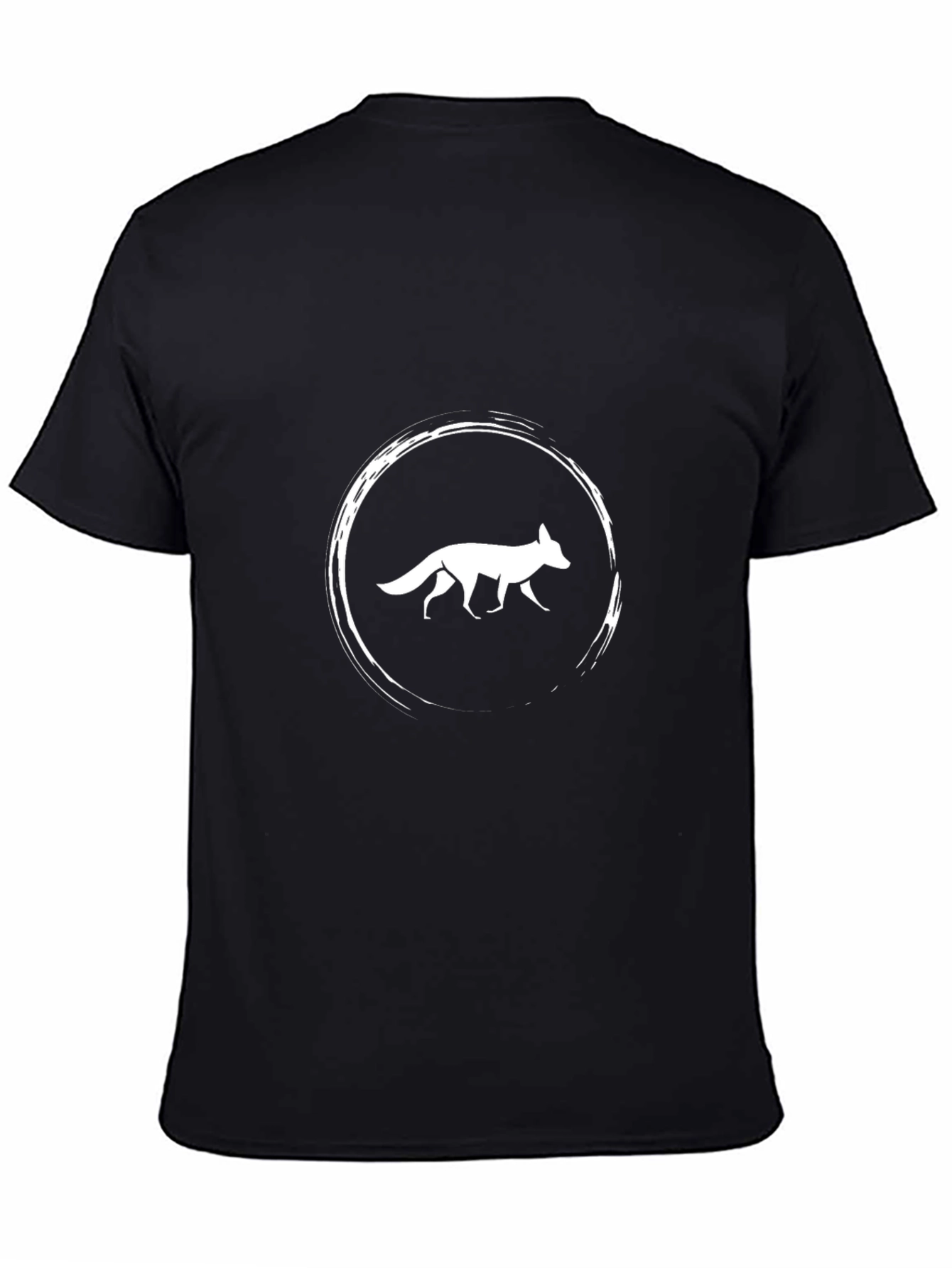 Black Fox Circle Graphic Tee - Modern Style view 4