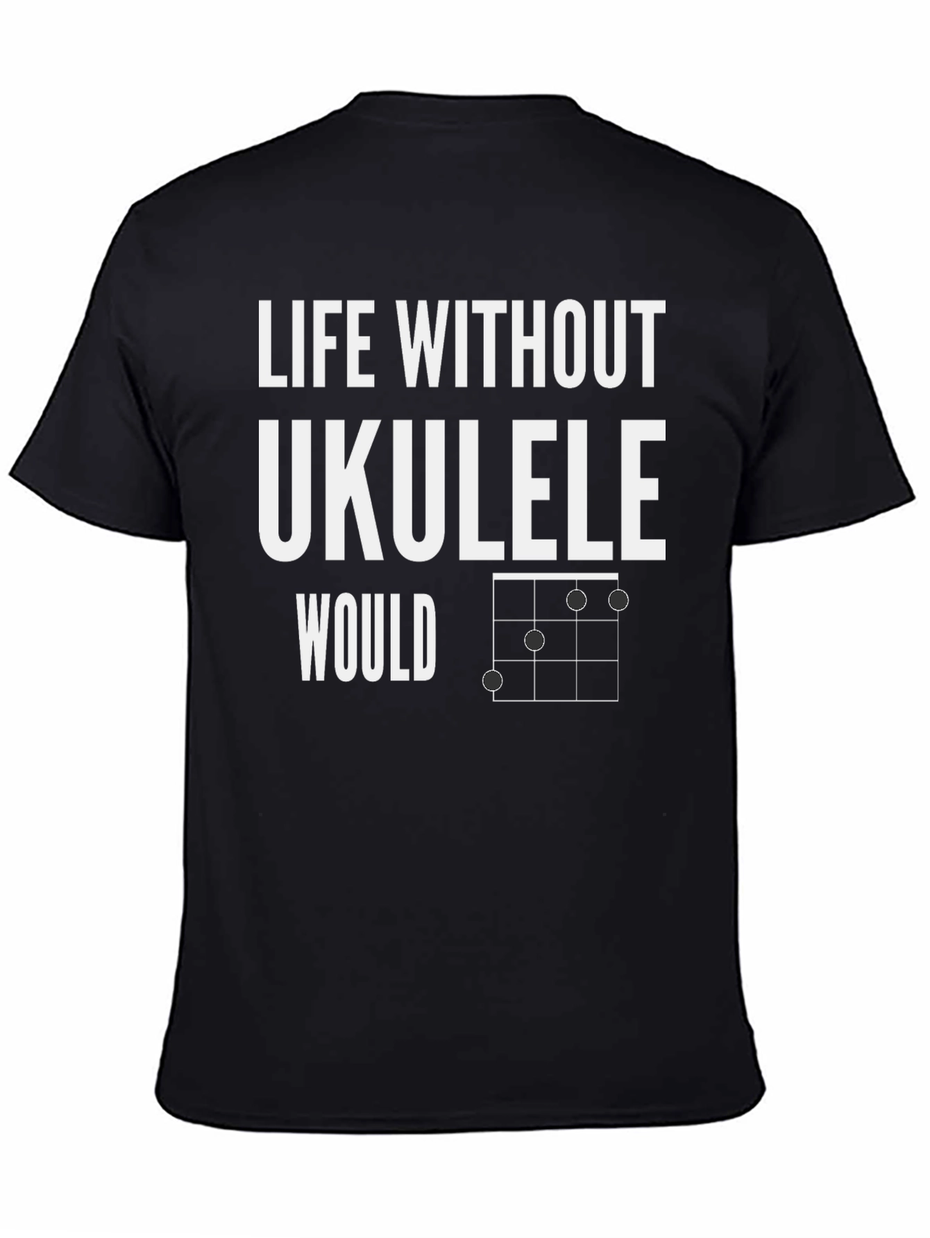 Black Life Without Ukulele T-Shirt view 4