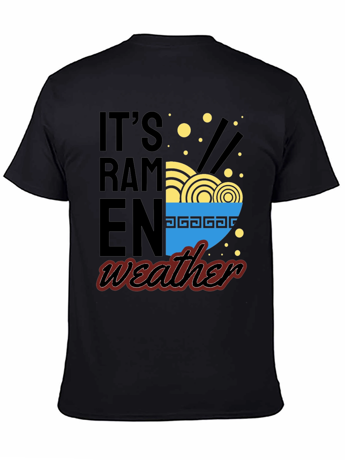Black It's Ramen Weather Graphic Tee view 4