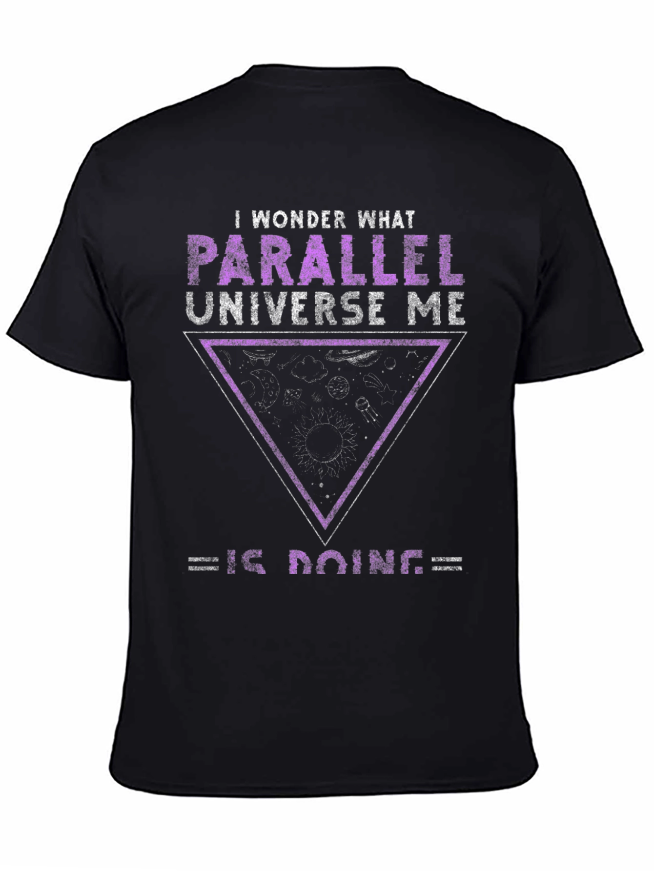 Black Parallel Universe Me Graphic T-Shirt view 4