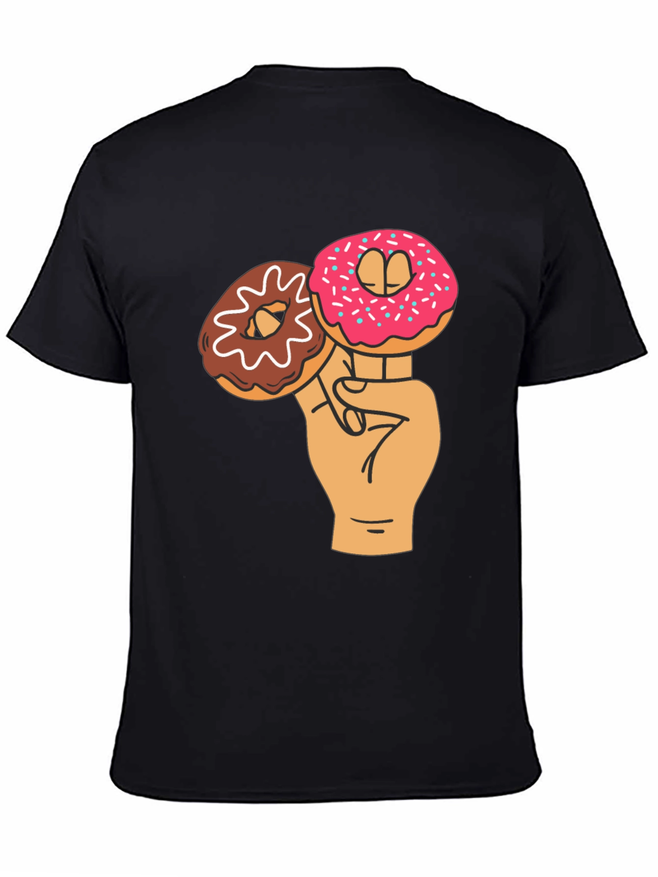 Black Donut Lover Graphic Tee view 4