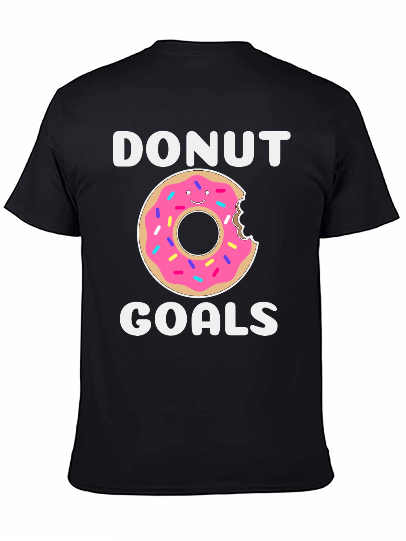 Black Donut Goals Graphic T-Shirt view 4