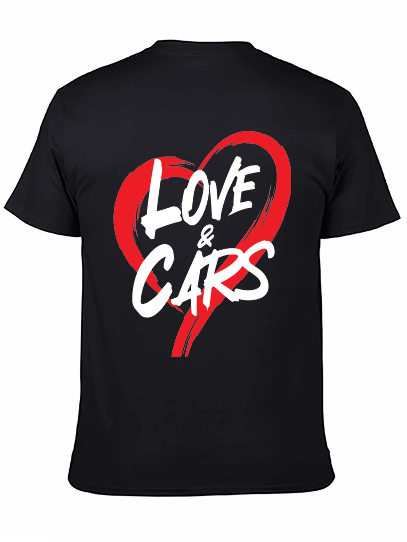 Black Love & Cars Graphic Tee - Black view 4