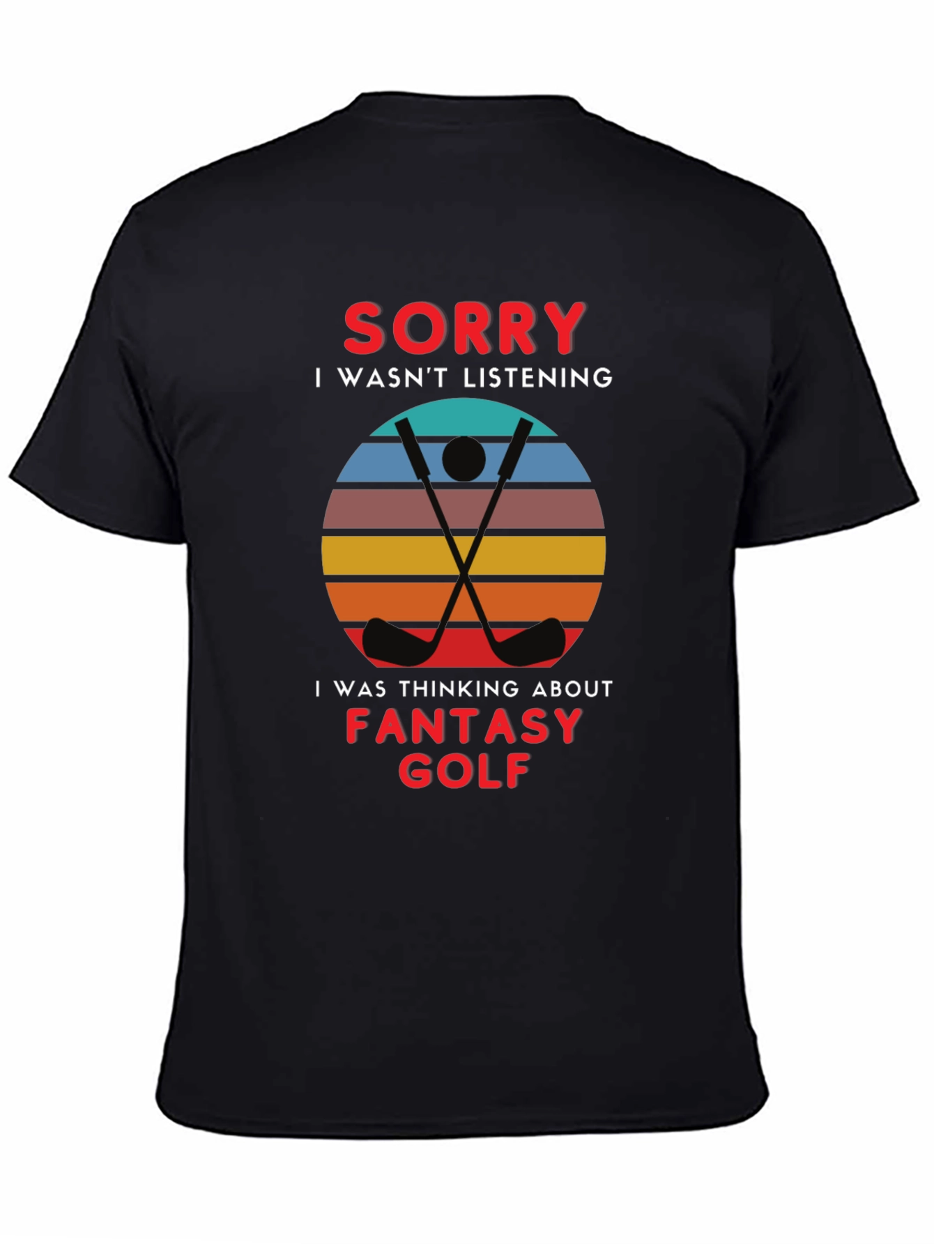 Black Fantasy Golf Graphic Tee - Sorry Wasn't Listening view 4