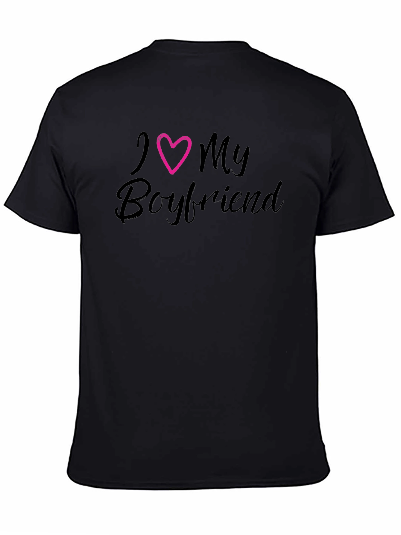 Black I Heart My Boyfriend Black T-Shirt view 4