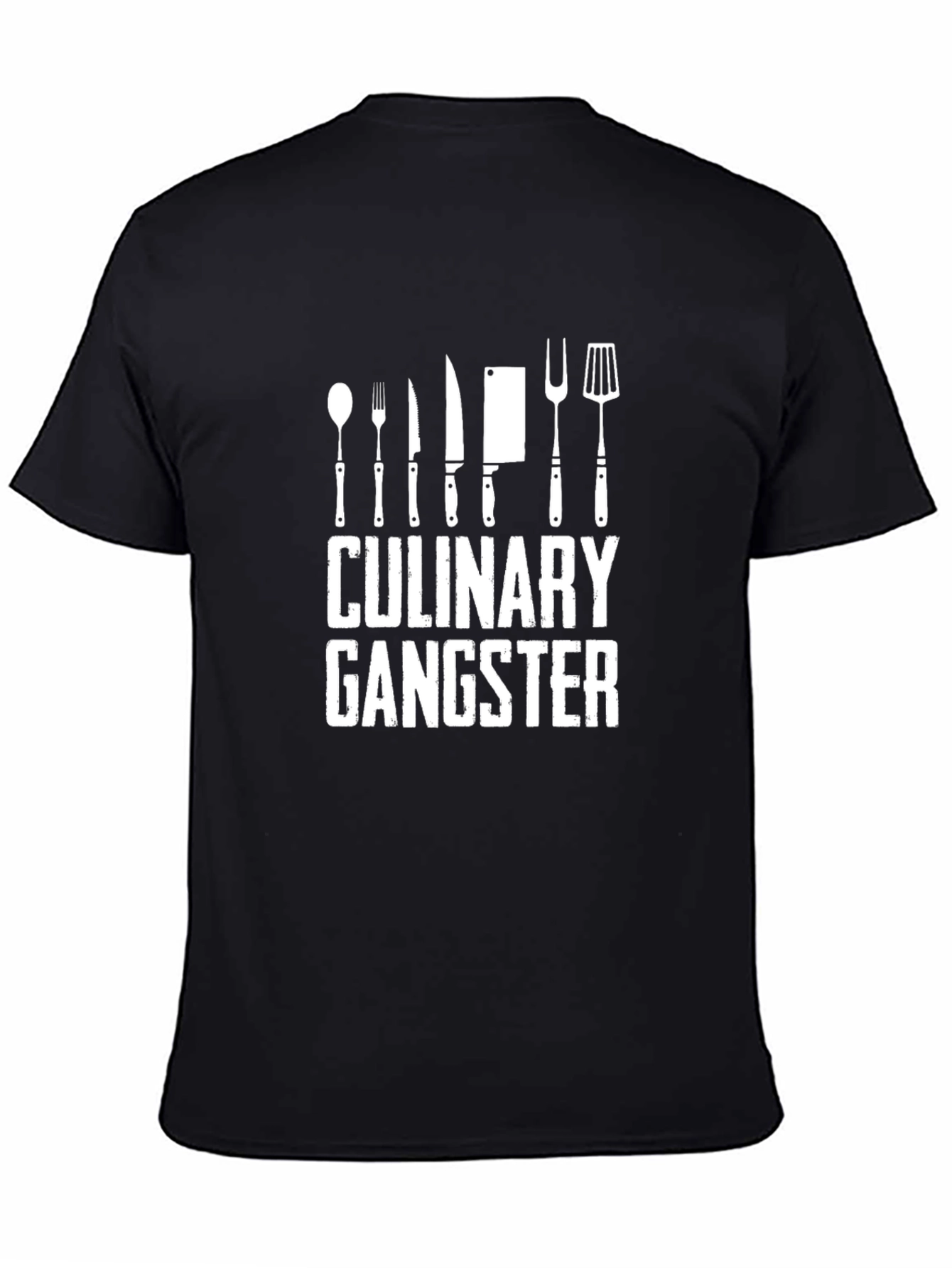 Black Culinary Gangster Black T-Shirt view 4