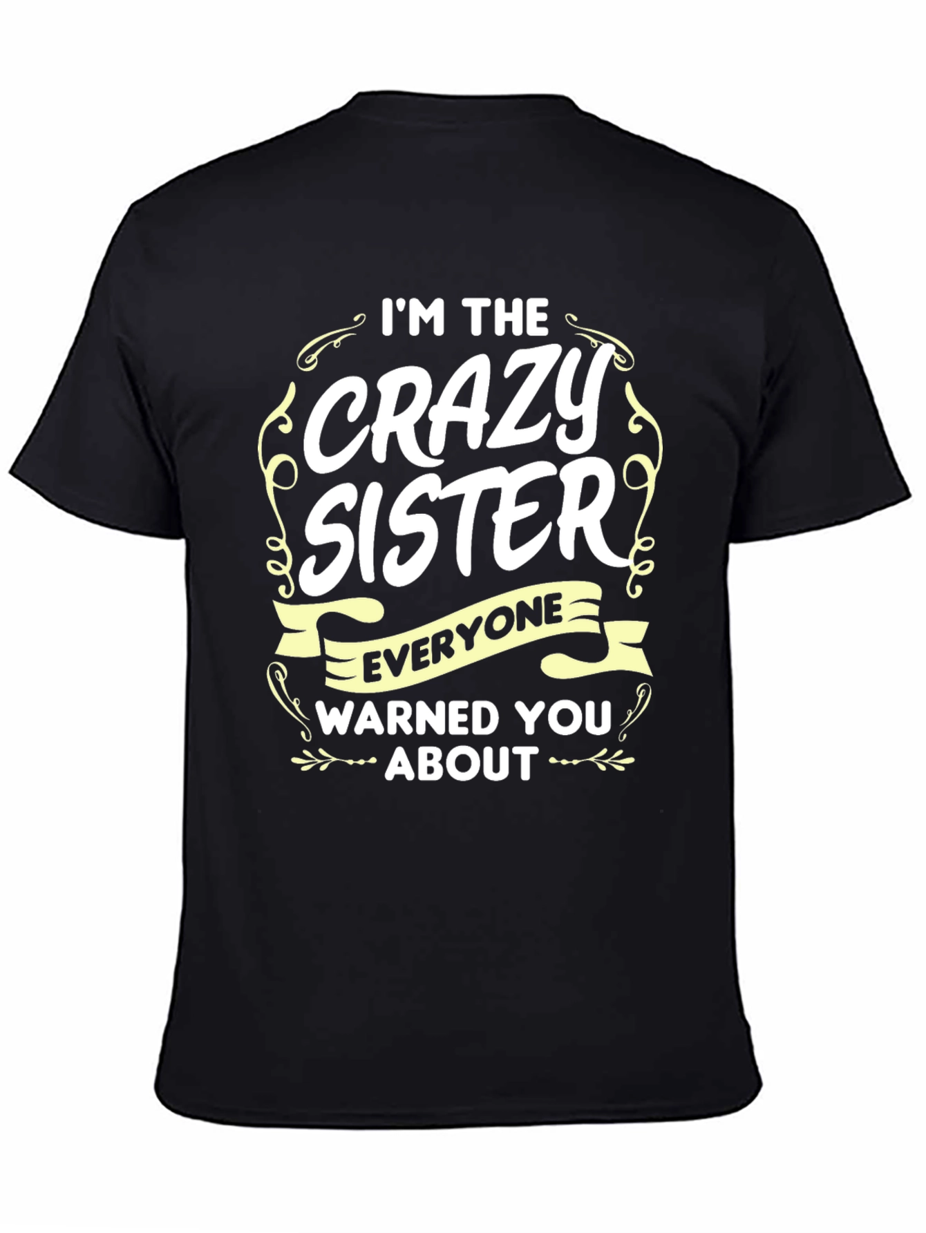 Black Crazy Sister Graphic T-Shirt view 4