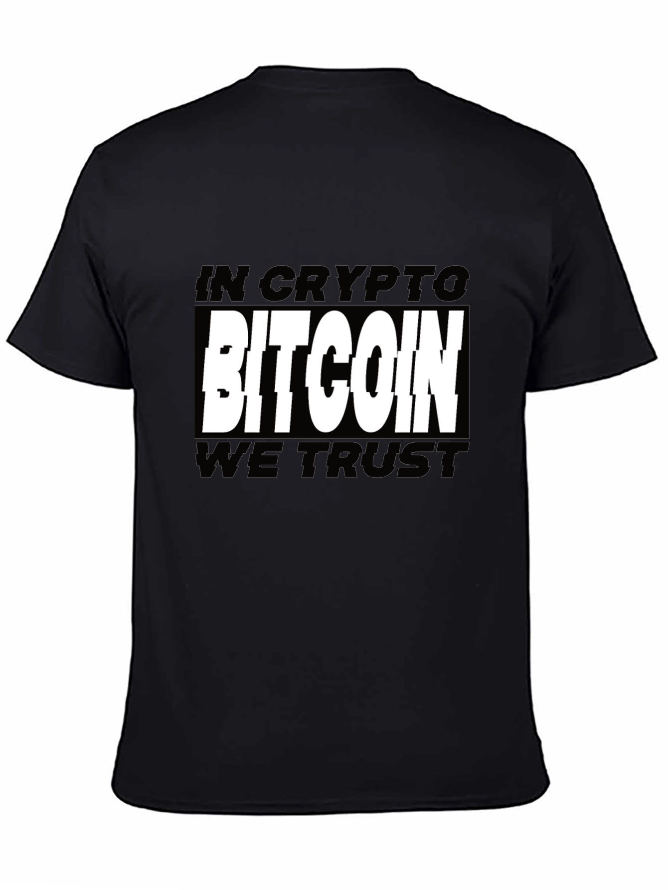 Black Bitcoin Crypto Graphic Tee view 4