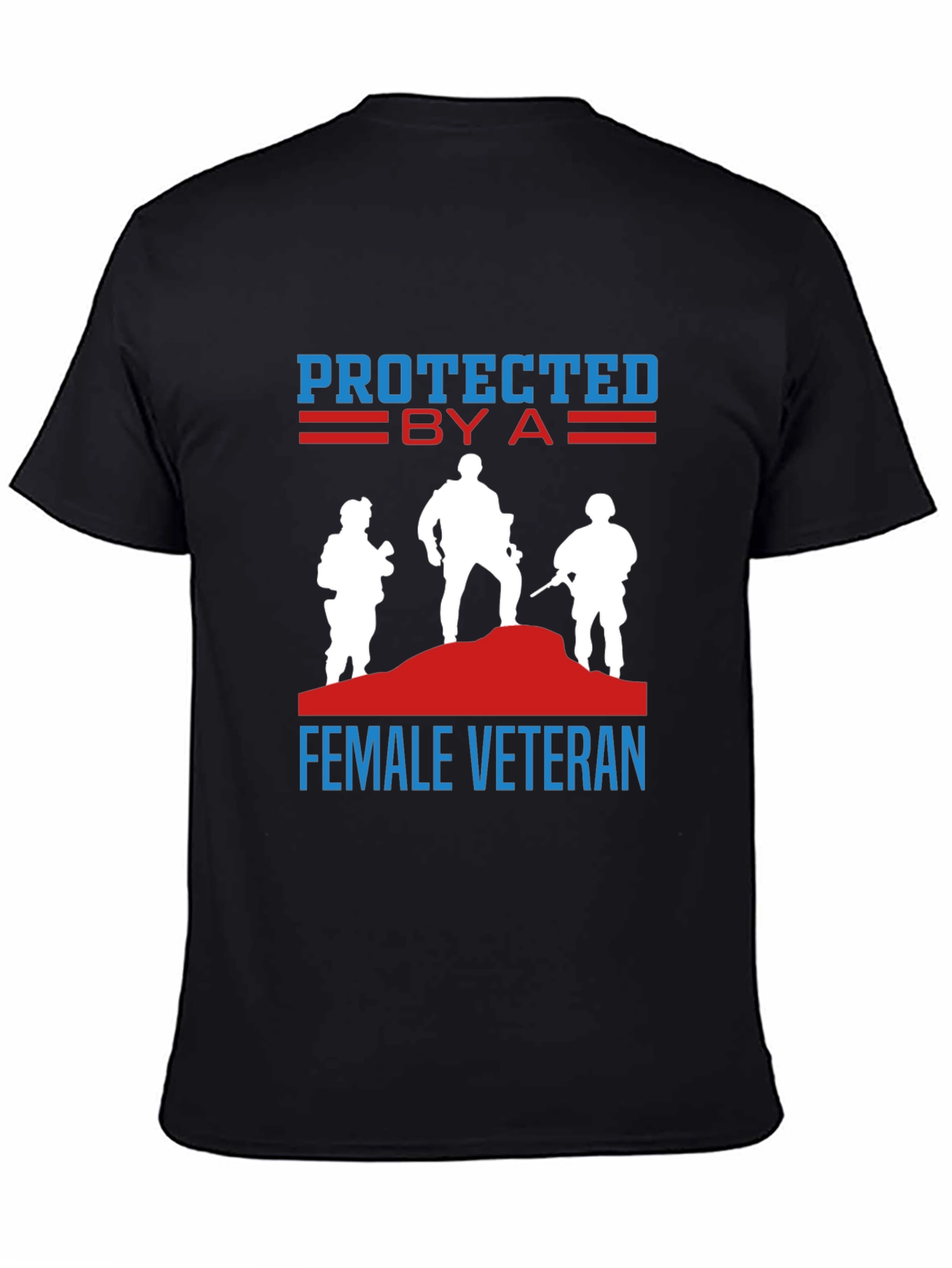 Black Protected by a Female Veteran T-Shirt view 4