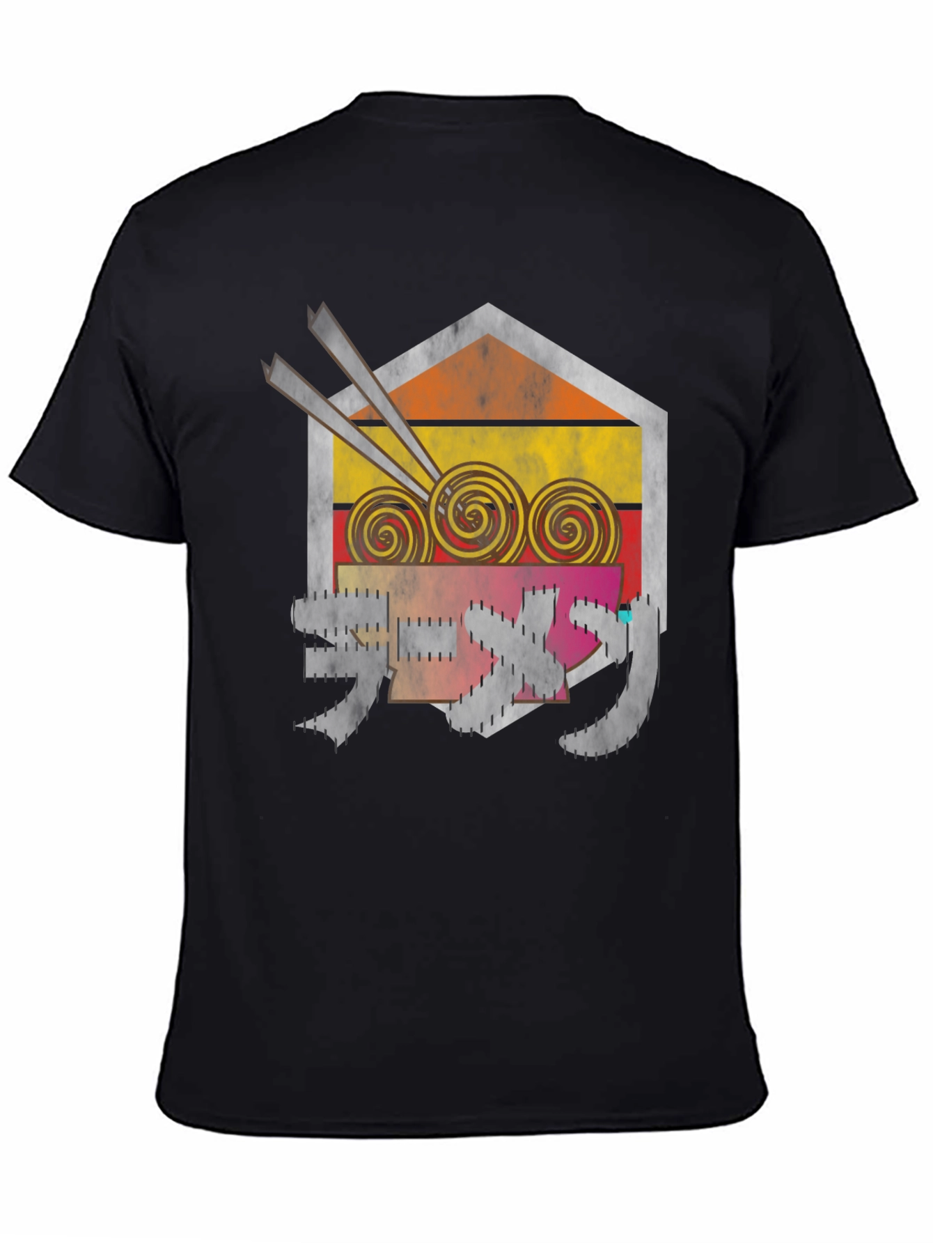 Black Ramen Kanji Graphic T-Shirt view 4