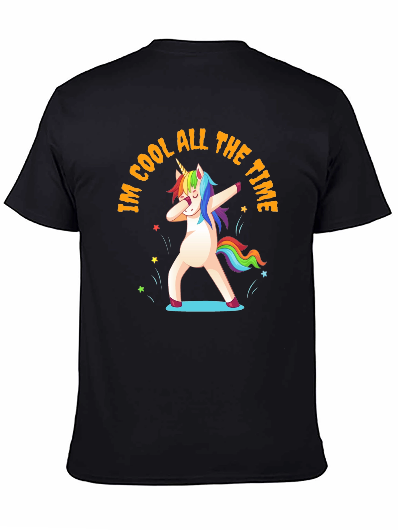 Black Cool Unicorn Dab T-Shirt - All The Time view 4