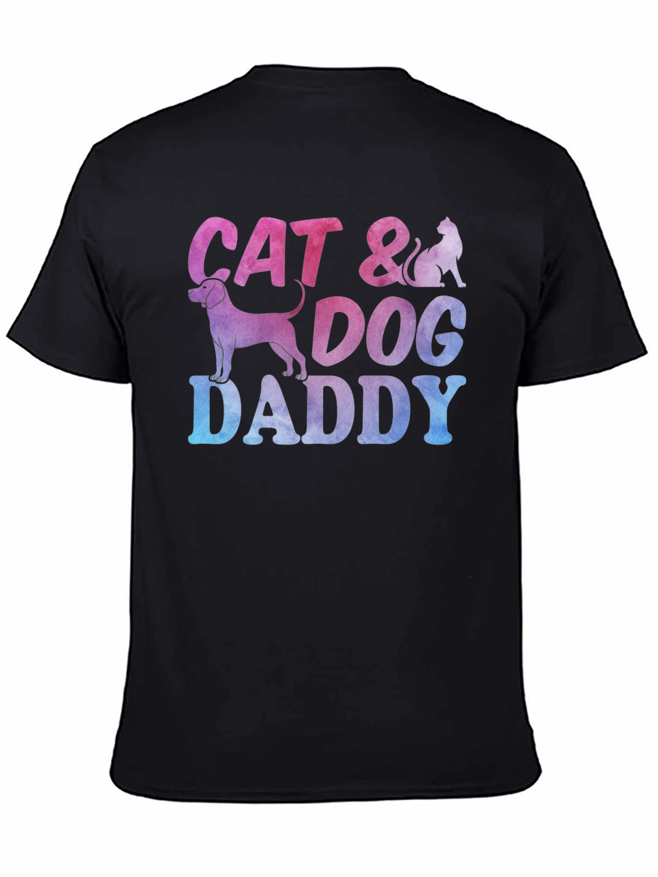Cat & Dog Daddy Graphic Tee - Pet Lover Shirt - 4