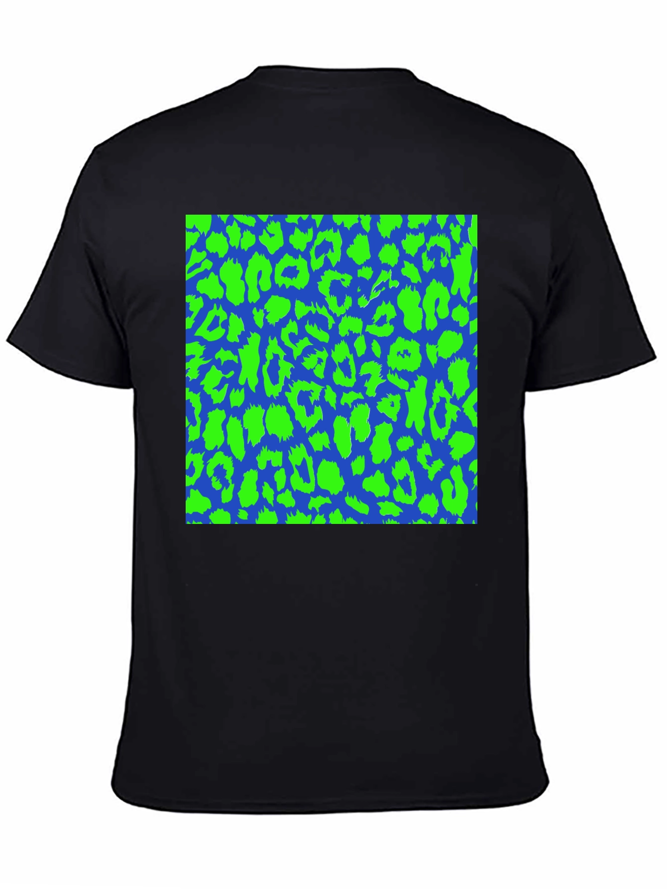 Black Blue & Green Leopard Print Tee - Bold Style view 4