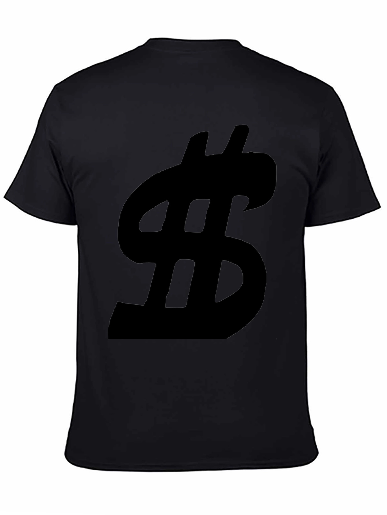 Black Statement Dollar Sign Graphic Tee - Black view 4