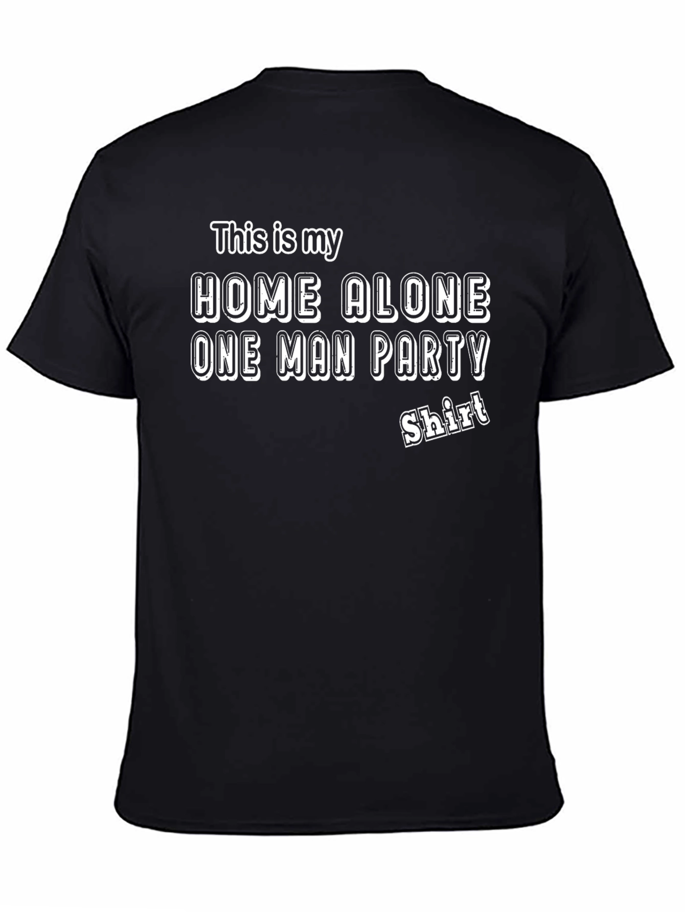 Black Home Alone One Man Party Shirt - Novelty Tee view 4