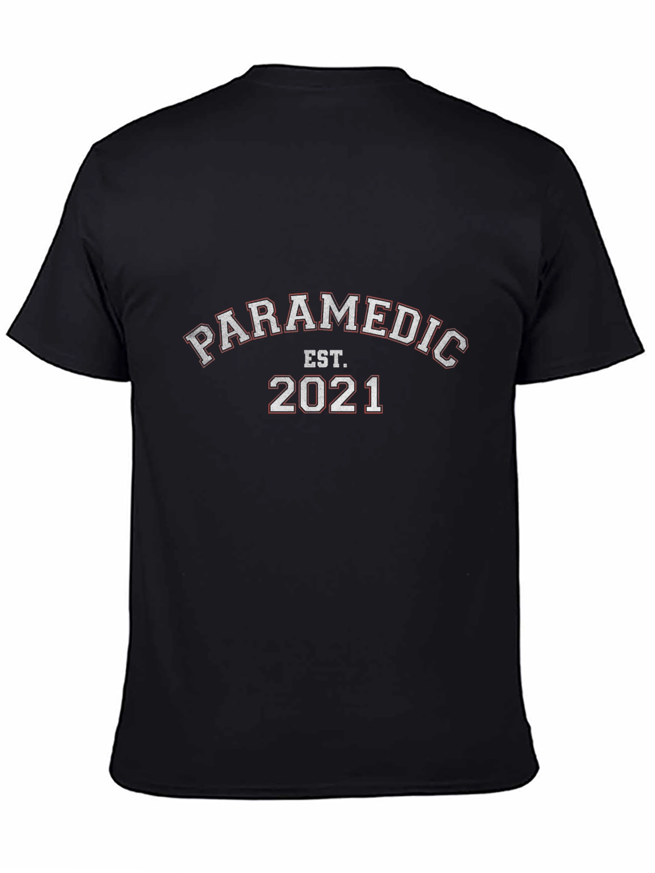 Black Paramedic Est. 2021 Black T-Shirt view 4