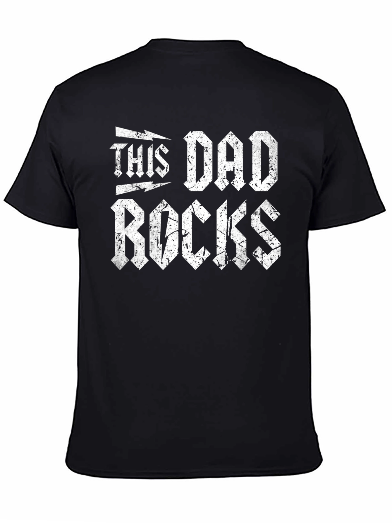 Black This Dad Rocks T-Shirt - Father's Day Gift view 4