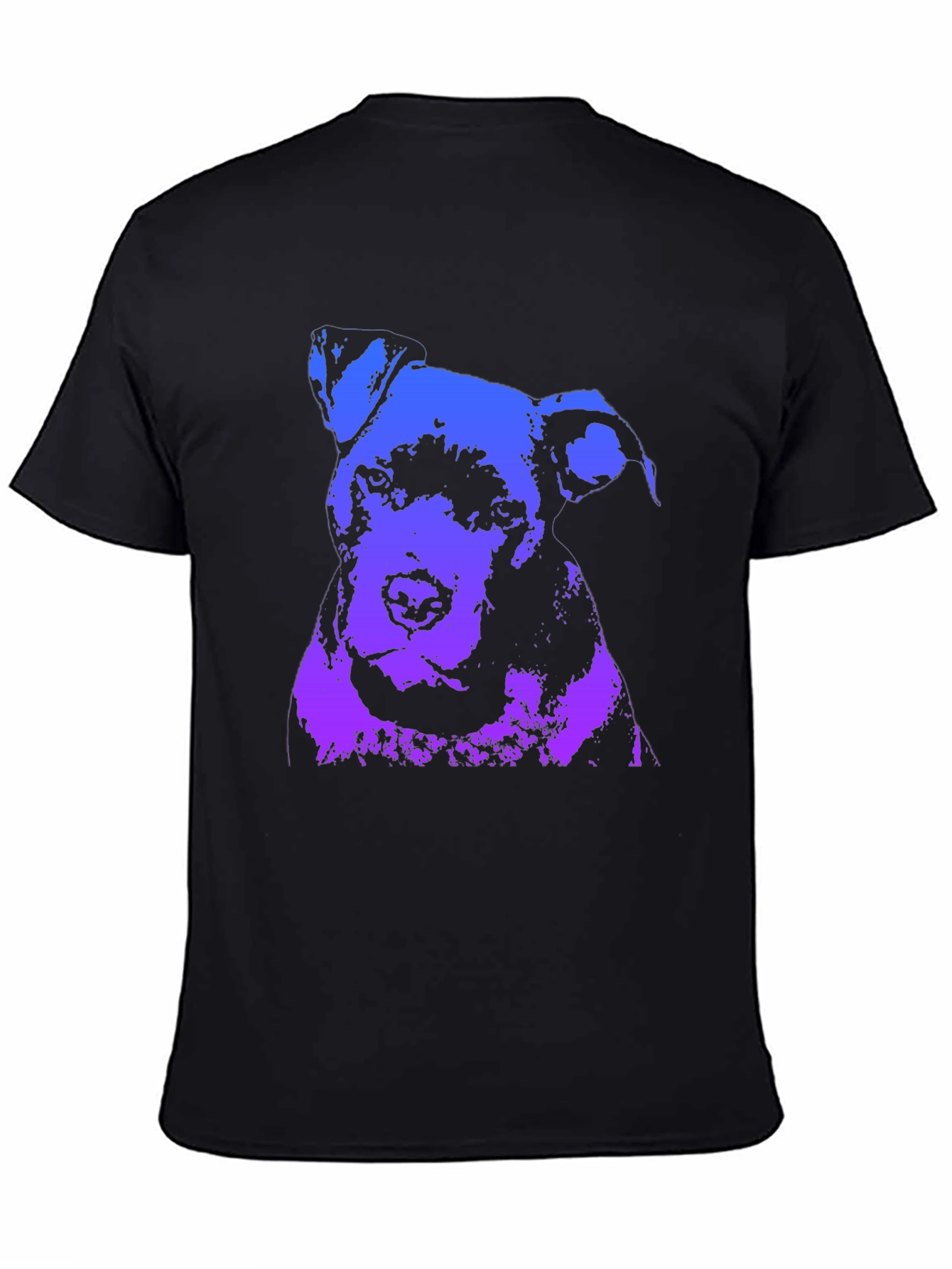 Black Dog Graphic Print Crew Neck T-Shirt view 4