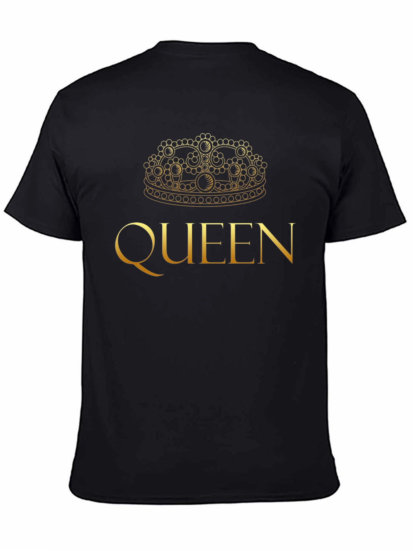 Black Queen Crown Graphic T-Shirt - Stylish Black Tee view 4