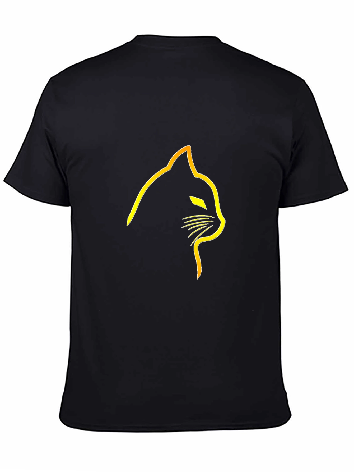 Black Black Cat Silhouette T-Shirt view 4