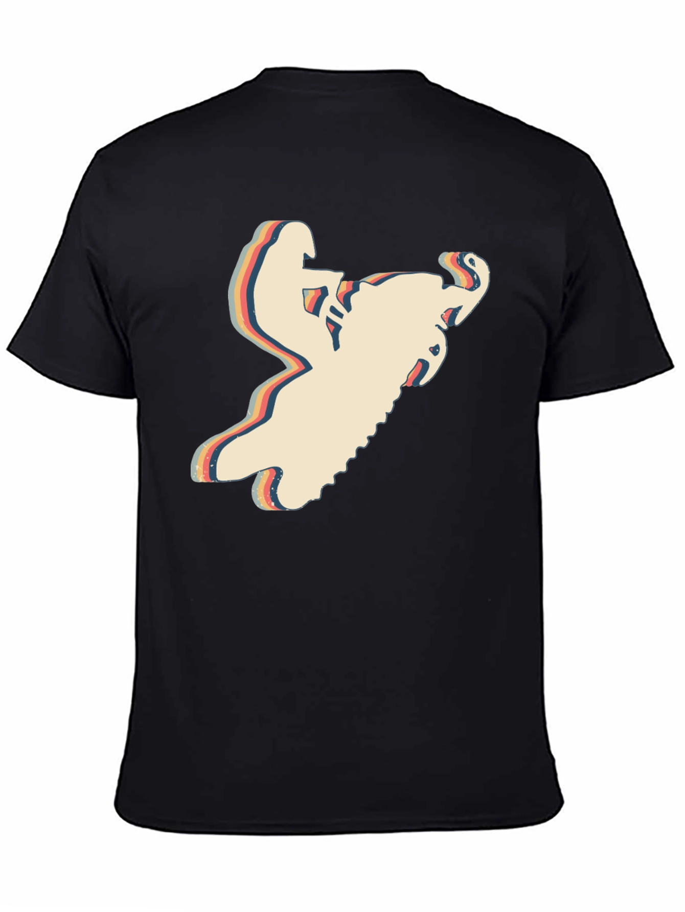 Black Retro Motocross T-Shirt - Vintage Style Ride Tee view 4