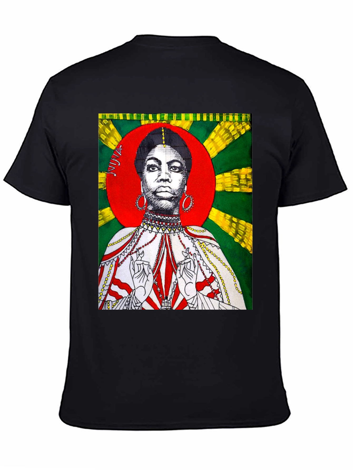 Black Nina Simone Graphic Print T-Shirt view 4
