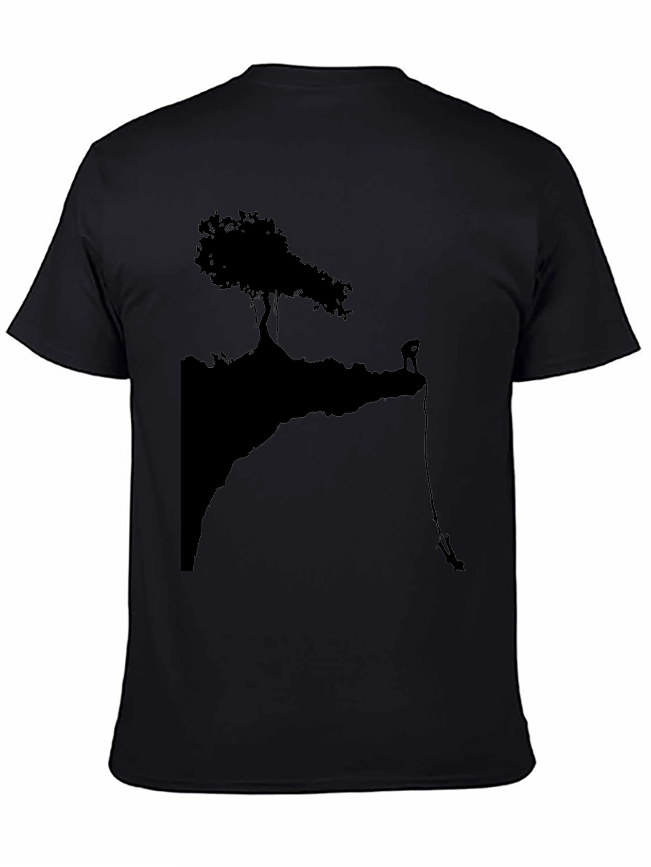 Black Silhouette Climber Graphic Tee - Black view 4